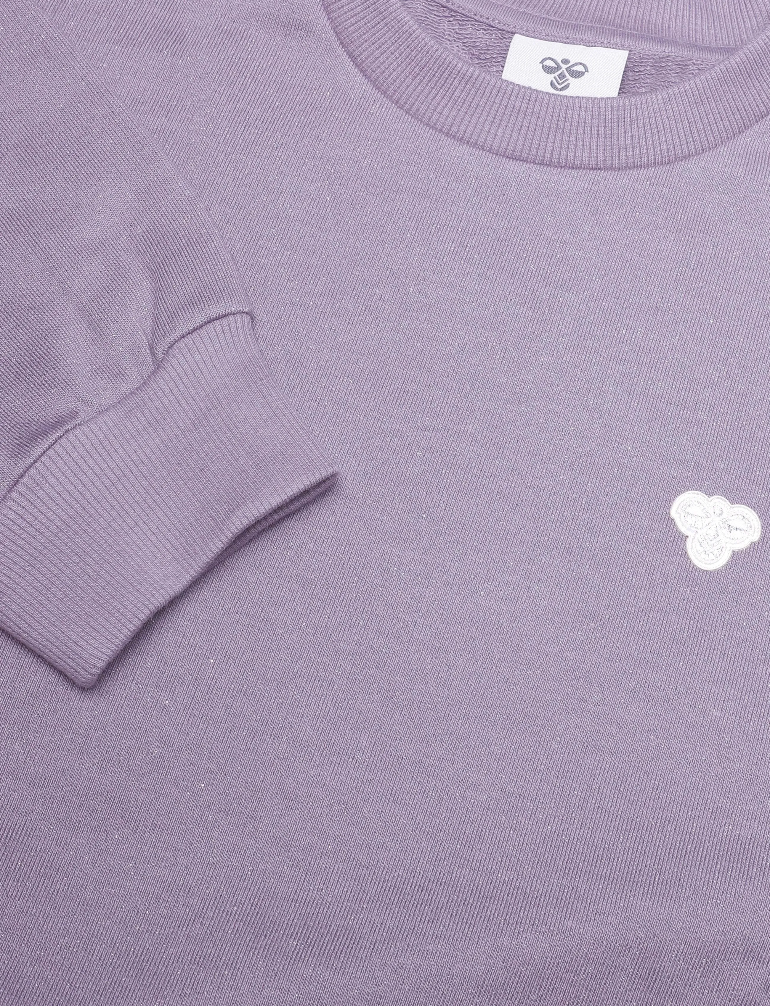 Hummel - hmlJR LOOSE GLITTER CREWNECK BEE - gray ridge - 2