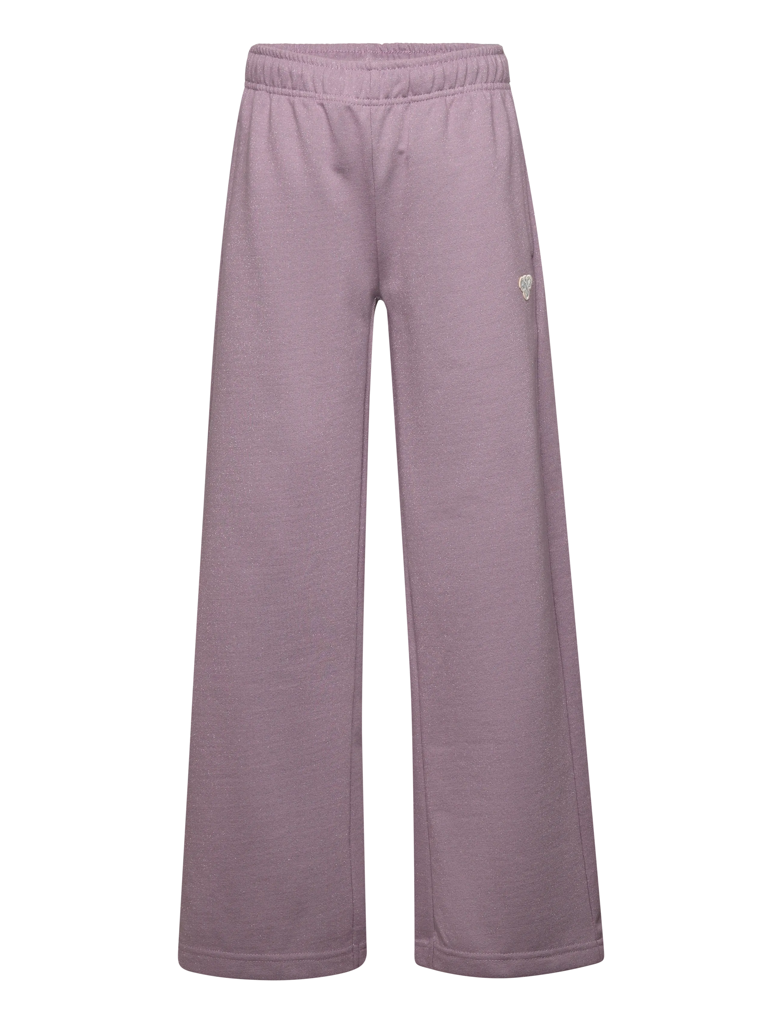 Hummel hmlJR LOOSE WL GLITTER PANTS BEE - Sweatpants - GRAY RIDGE / purple