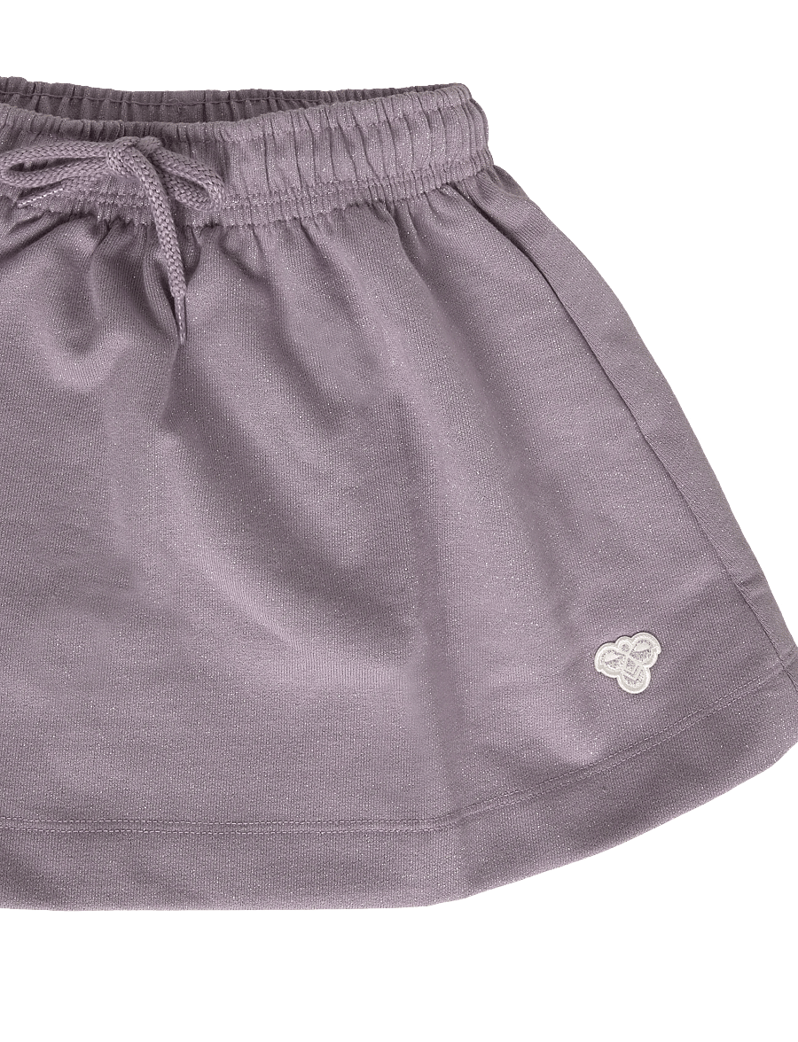 Hummel - hmlJR GLITTER SWEAT SKIRT BEE - kurze röcke - gray ridge - 2