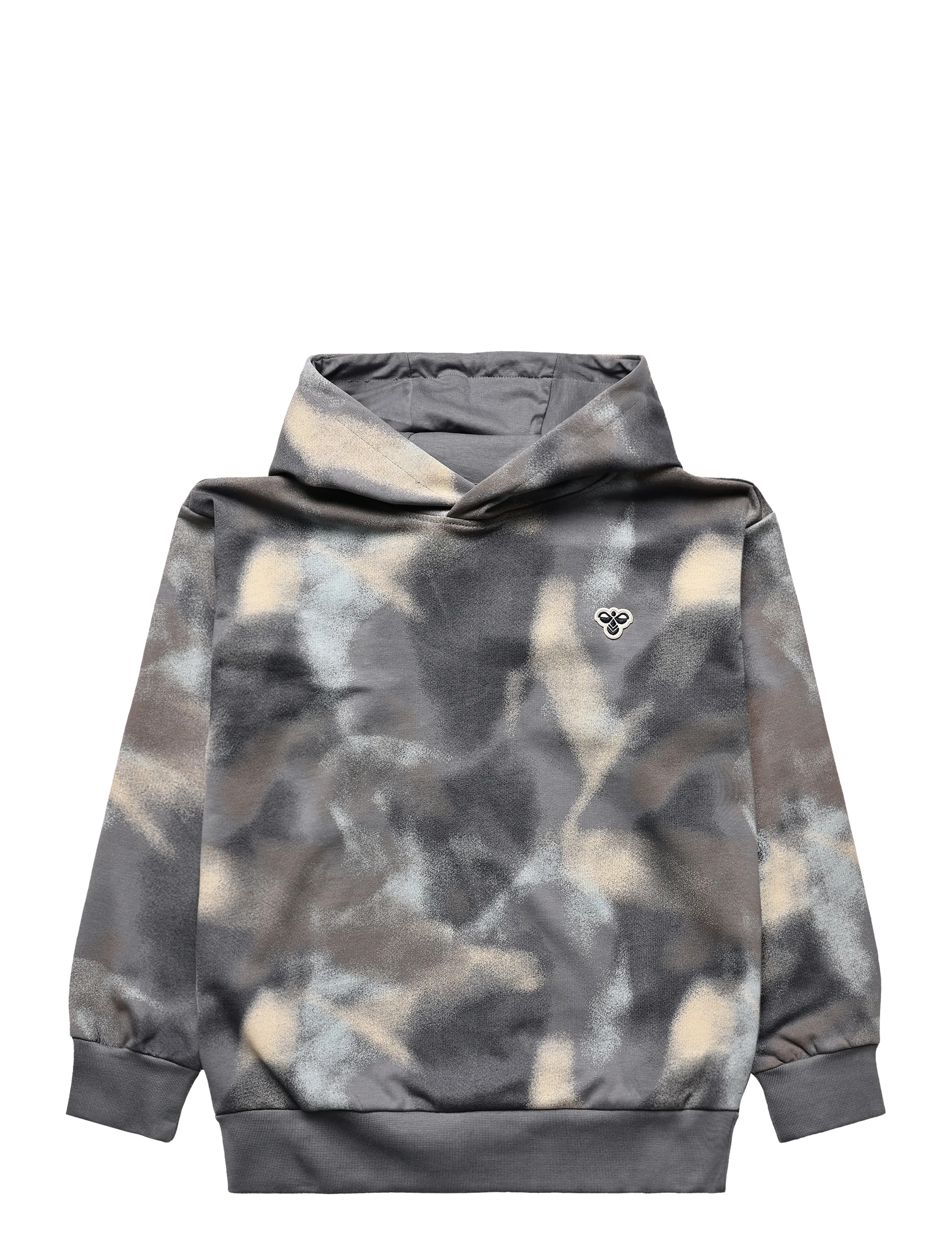 Hummel hmlJR LOOSE AOP HOODIE BEE - Oberteile - FLINT STONE / grey