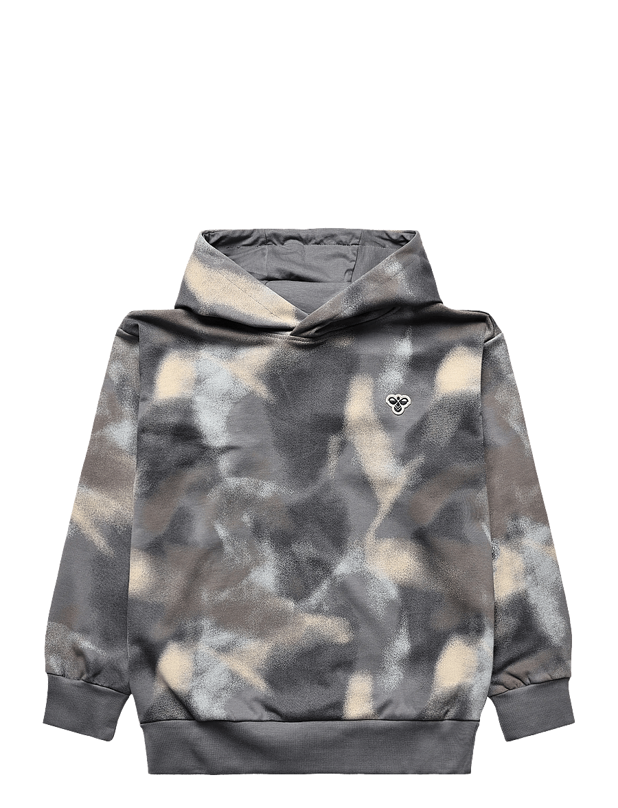 Hummel - hmlJR LOOSE AOP HOODIE BEE - kapuzenpullover - flint stone - 0