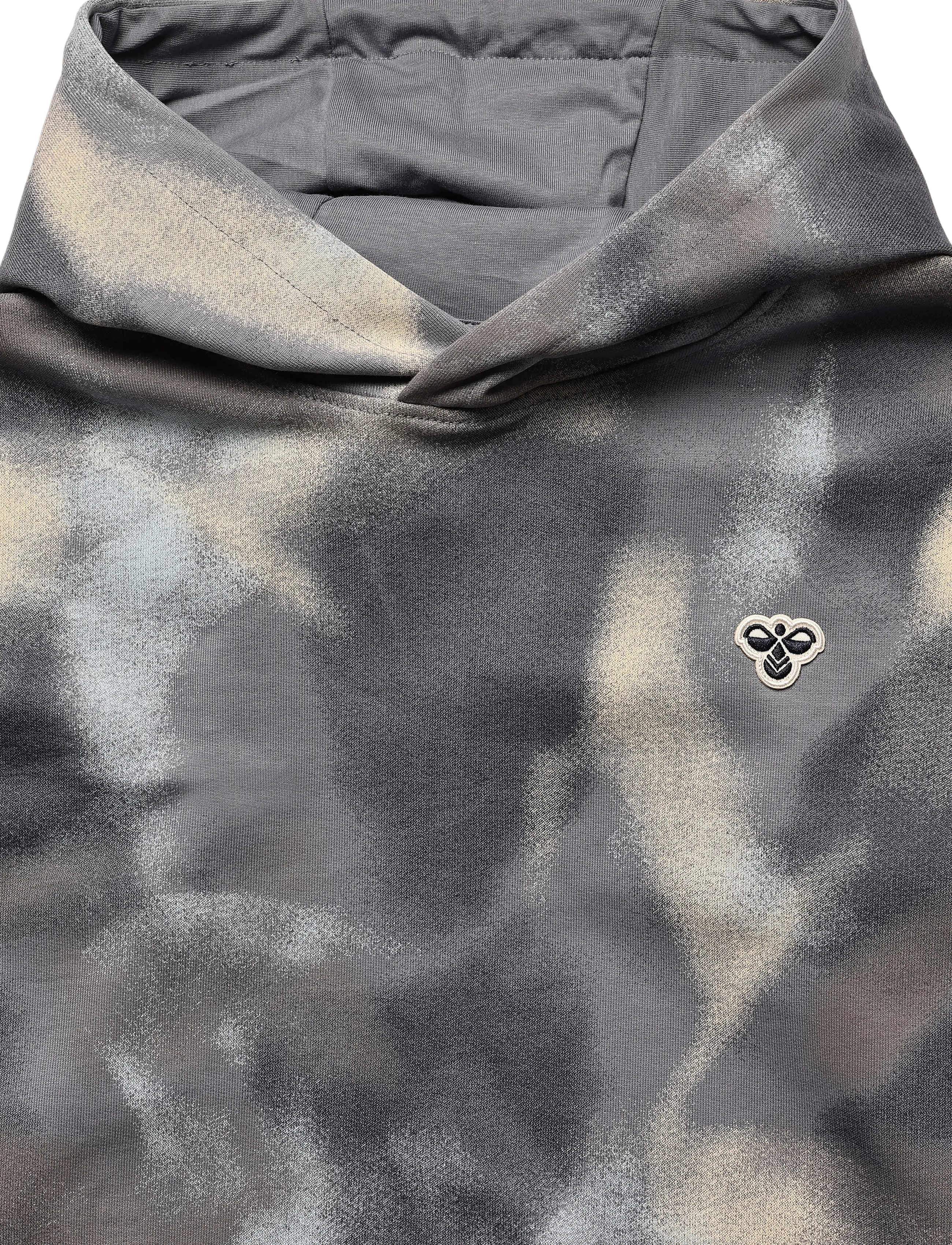 Hummel - hmlJR LOOSE AOP HOODIE BEE - flint stone - 2
