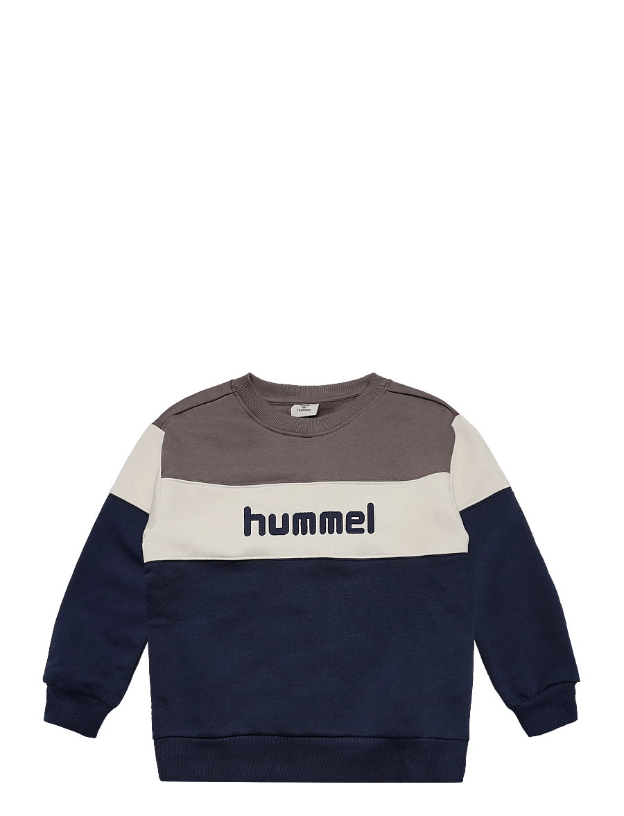 Hummel - hmlJR LOOSE BLOCK CREWNECK - dark gull gray - 0