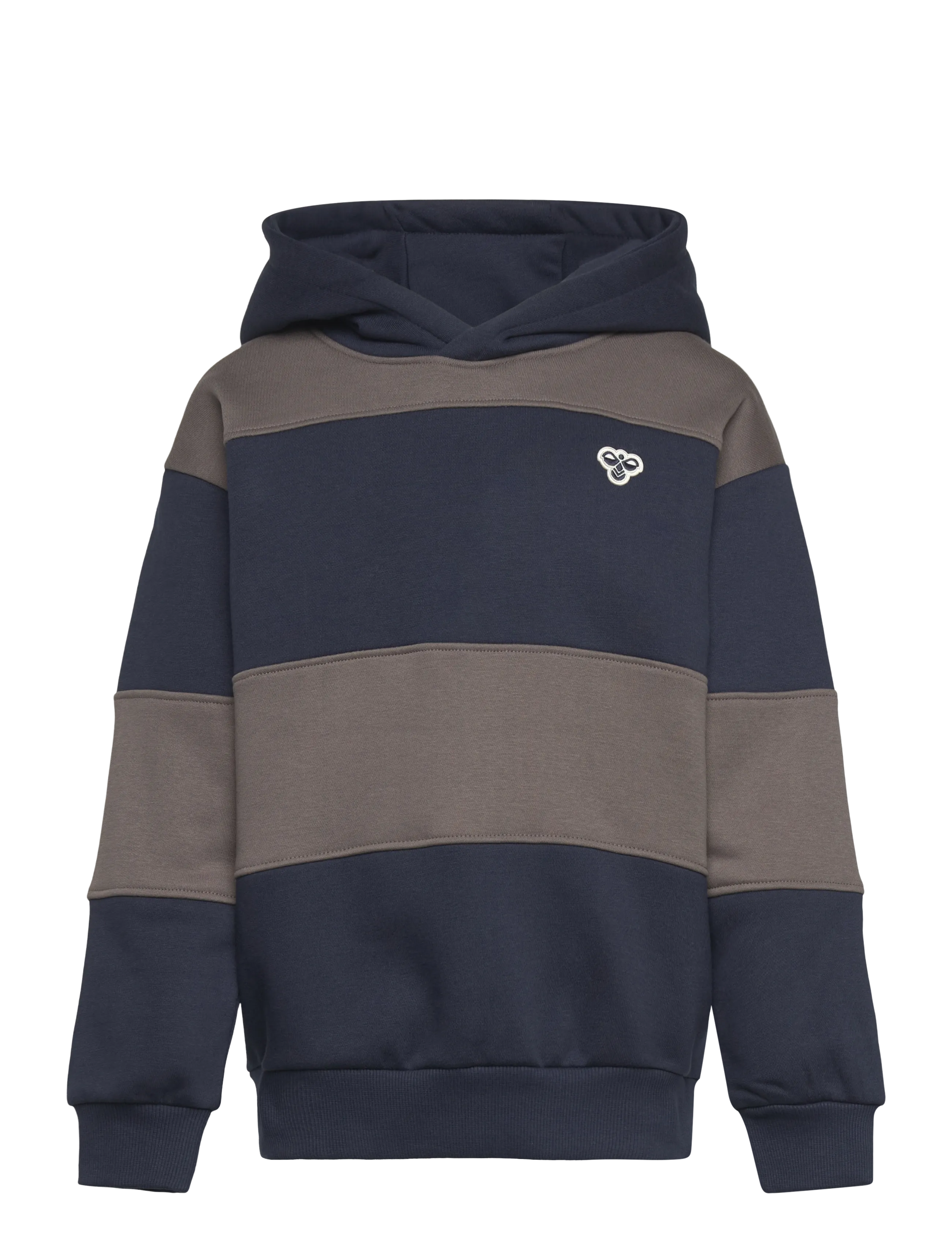Hummel hmlJR LOOSE STRIPE HOODIE BEE - Kläder - DRESS BLUES / navy