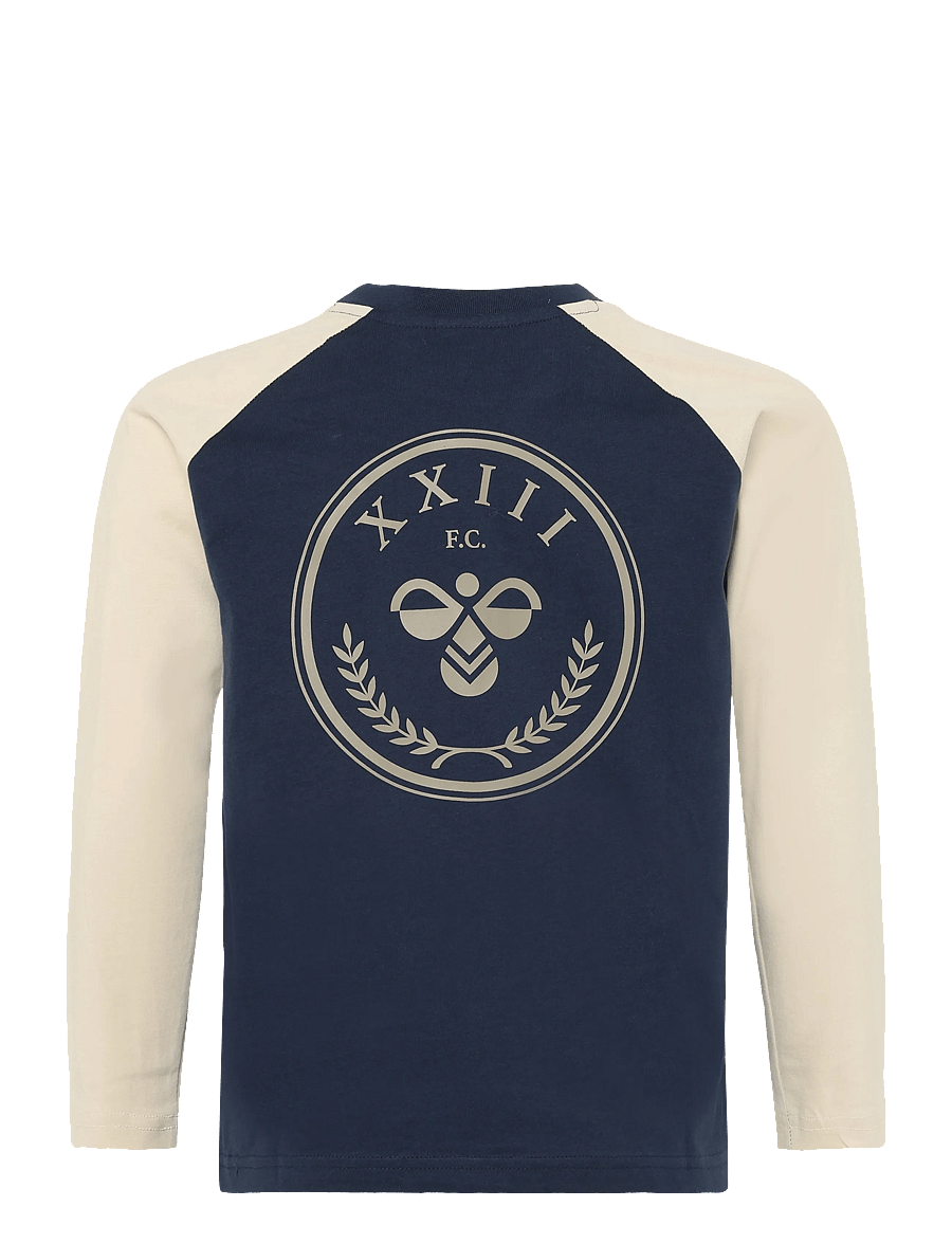 Hummel - hmlJR LOOSE GRAPHIC T-SHIRT L/S - langärmelig - dress blues - 1