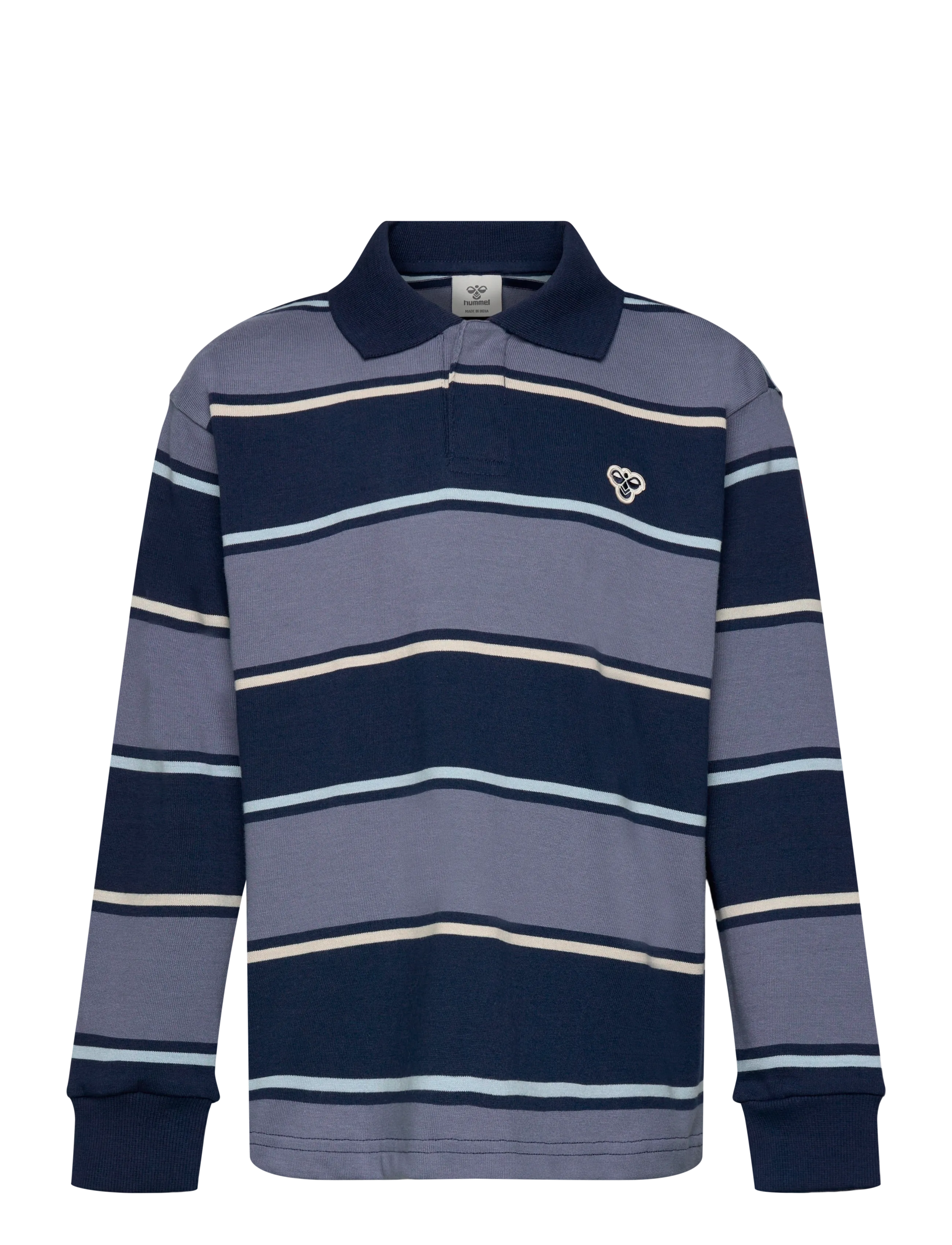 Hummel hmlJR LOOSE STRIPED POLO L/S - Kleidung - DRESS BLUES / navy
