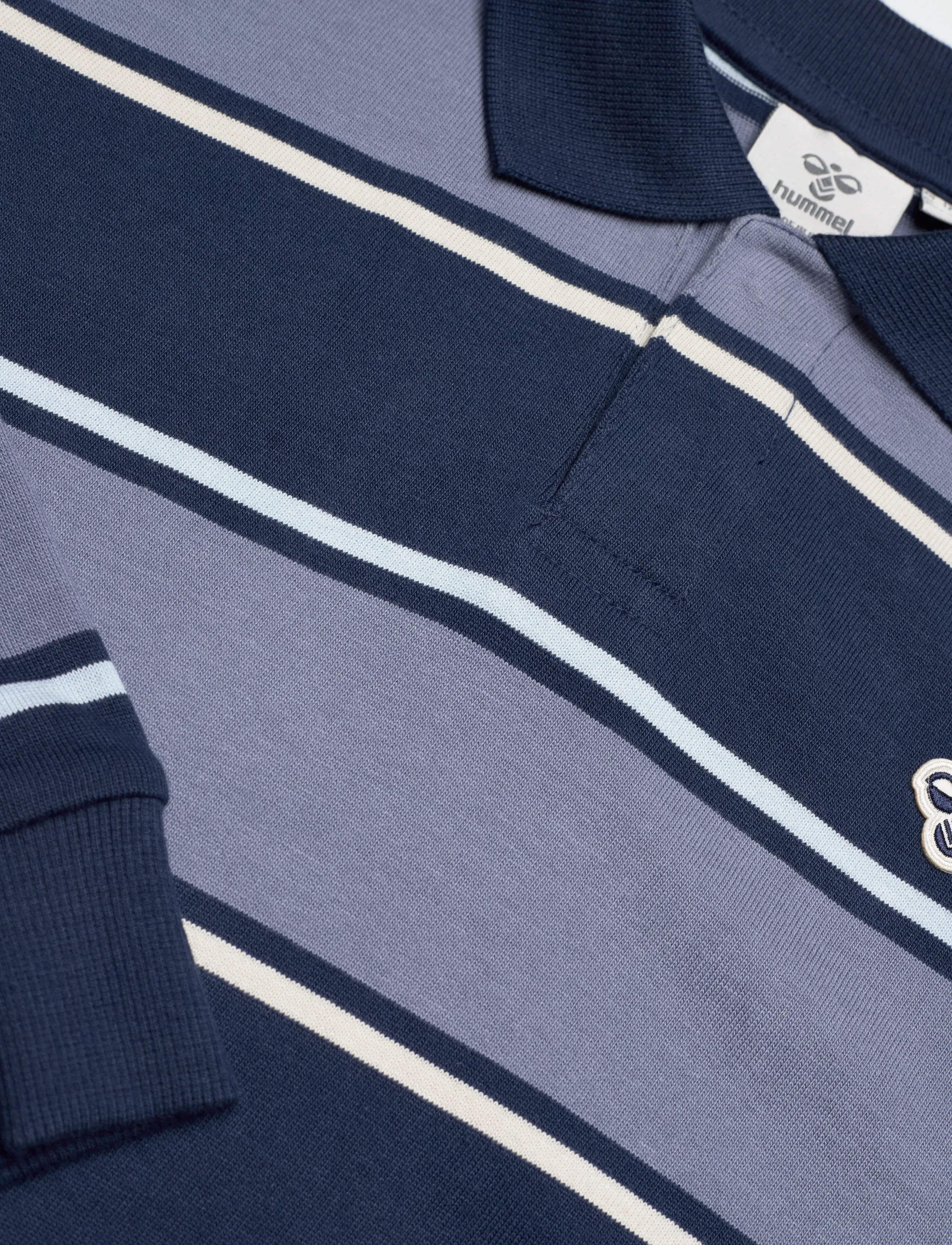 Hummel - hmlJR LOOSE STRIPED POLO L/S - langärmelig poloshirt - dress blues - 2