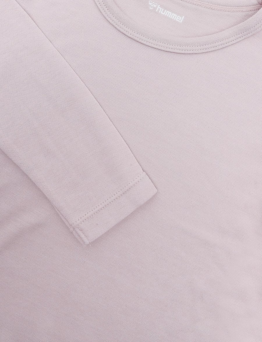 Hummel - hmlJR WOOL T-SHIRT L/S - långärmade t-shirts - cloud gray - 2