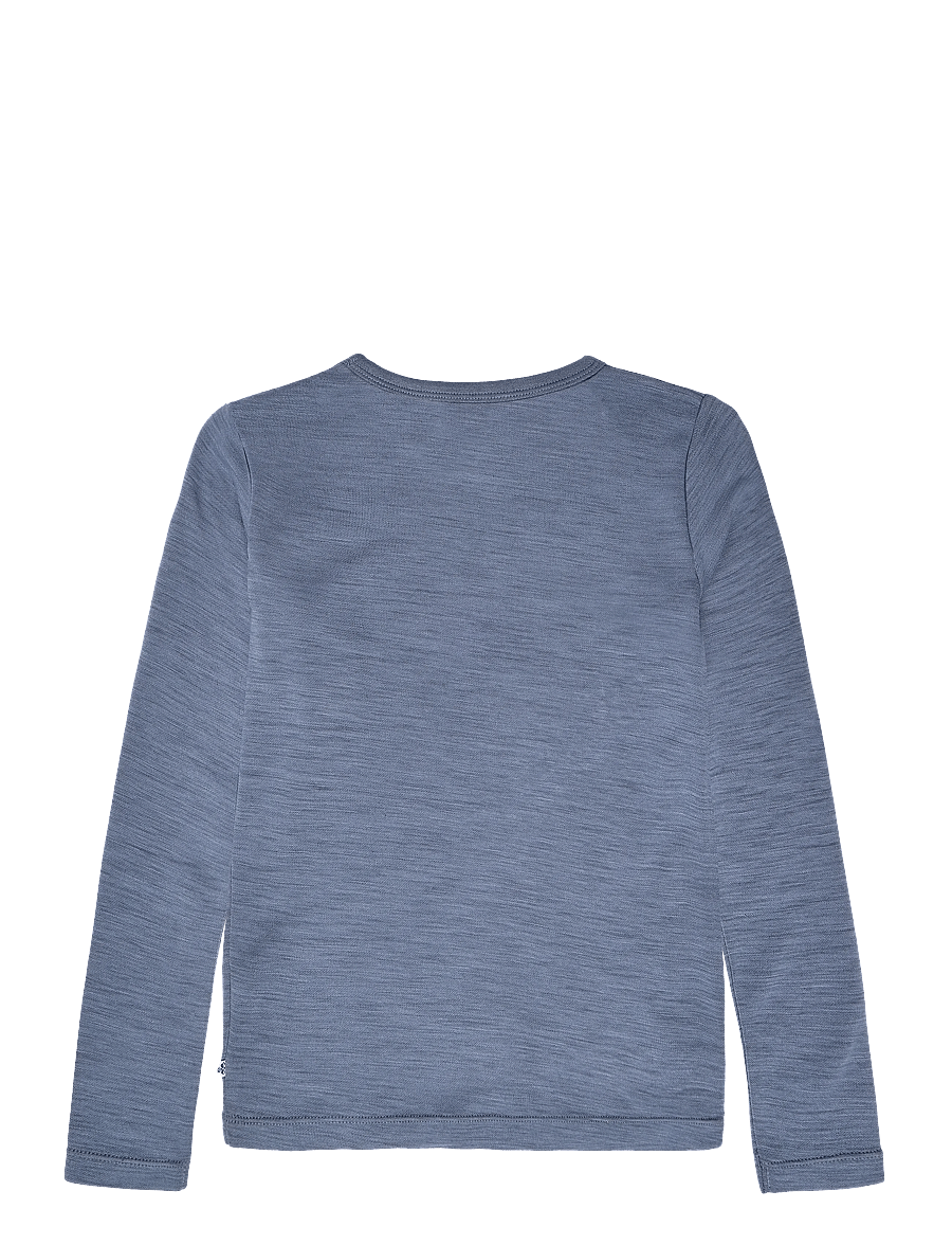 Hummel - hmlJR WOOL T-SHIRT L/S - långärmade t-shirts - flint stone - 1