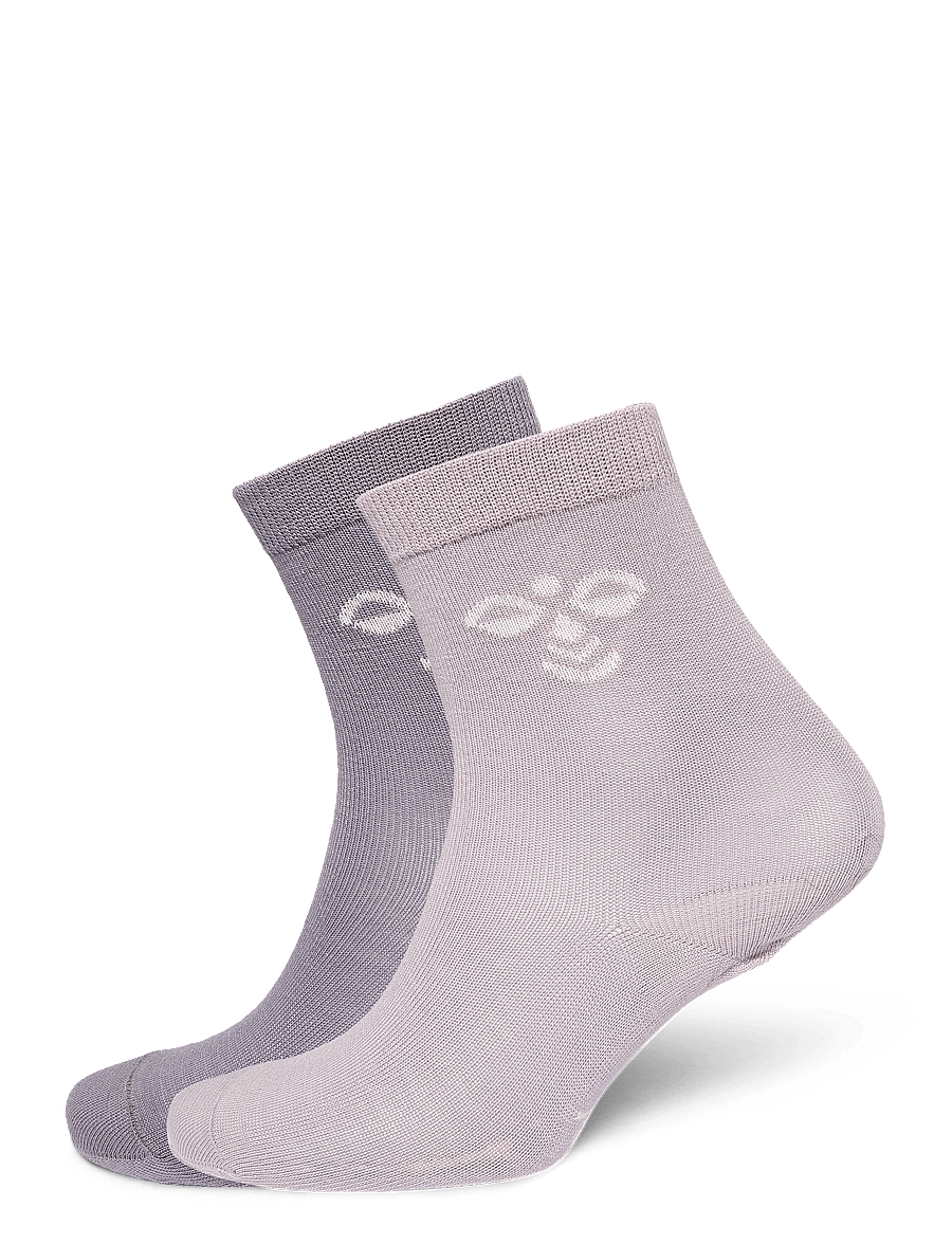 Hummel - hmlJR WOOL 2-PACK SOCKS - strümpfe - gray ridge/cloud gray - 0