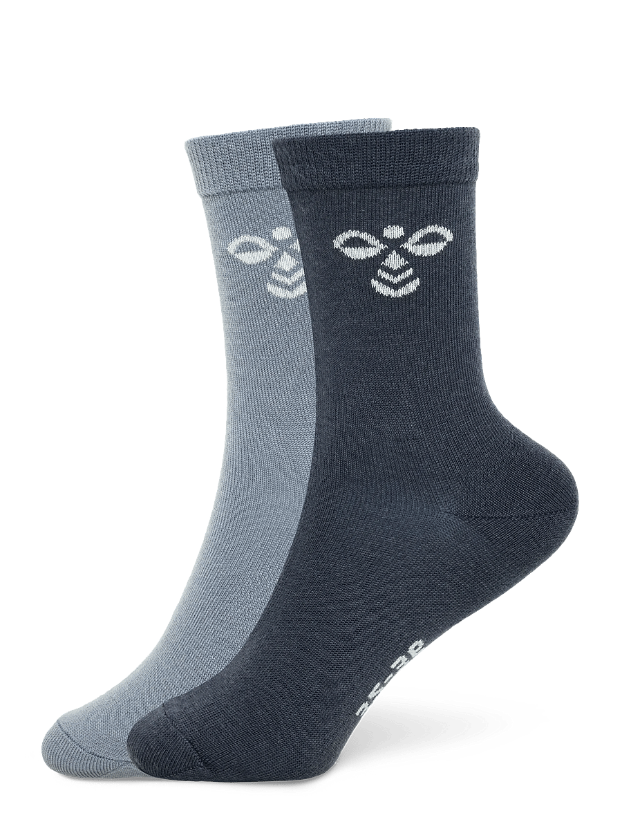 Hummel - hmlJR WOOL 2-PACK SOCKS - strümpfe - ombre blue/flint stone - 0