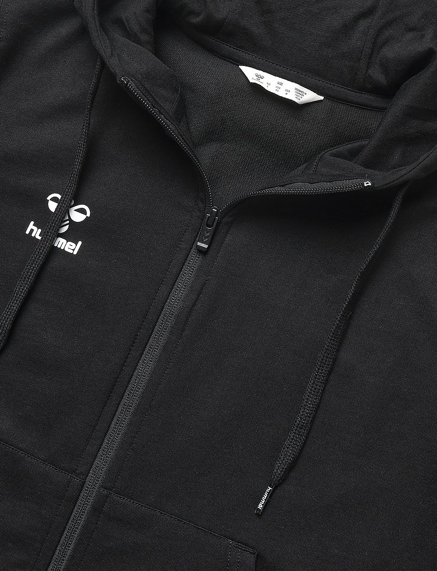 Hummel - hmlGO 2.0 CHEVRON ZIP HOODIE WOMAN - tops - black - 2