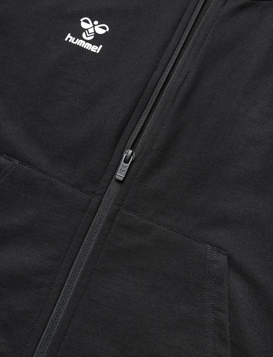 Hummel - hmlGO 2.0 CHEVRON ZIP HOODIE WOMAN - tops - black - 3