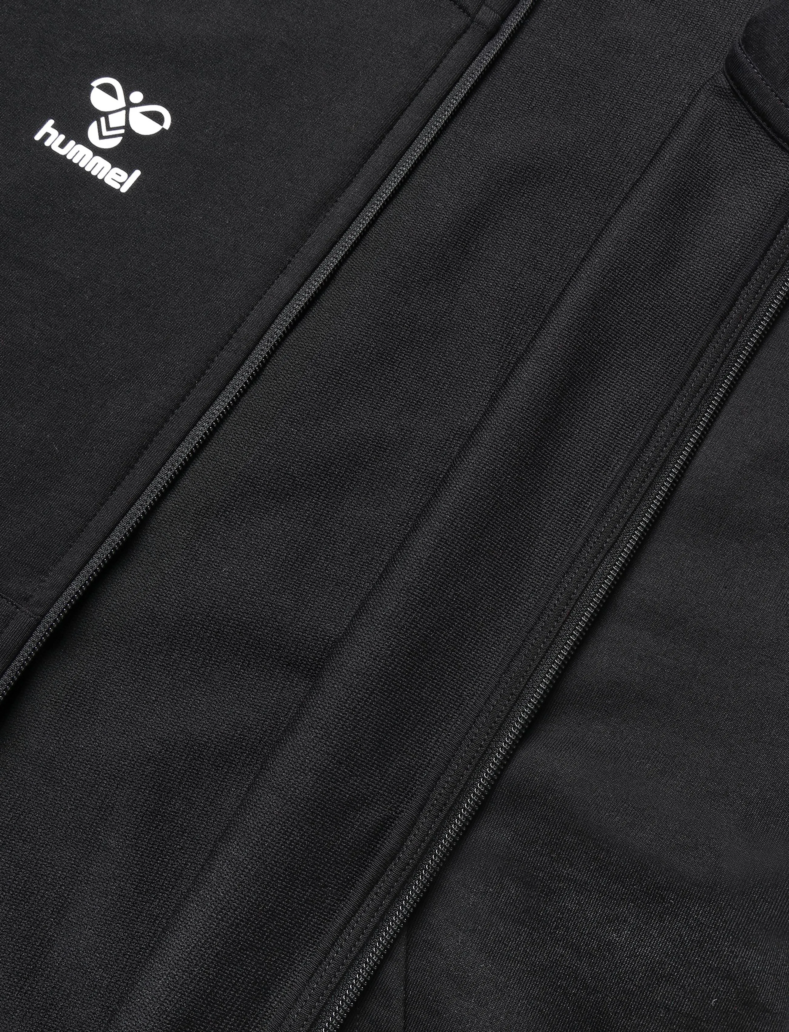 Hummel - hmlGO 2.0 CHEVRON ZIP HOODIE WOMAN - tops - black - 4