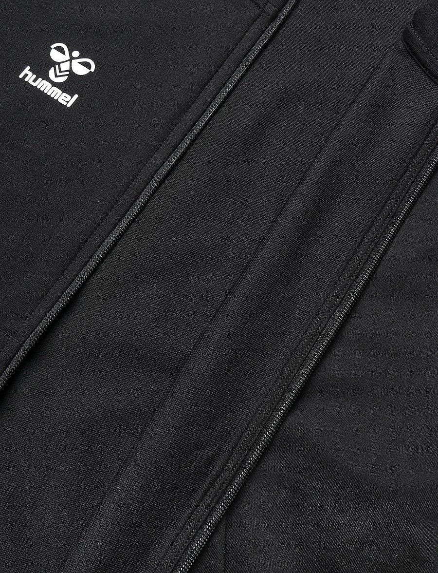 Hummel - hmlGO 2.0 CHEVRON ZIP HOODIE WOMAN - tops - black - 4