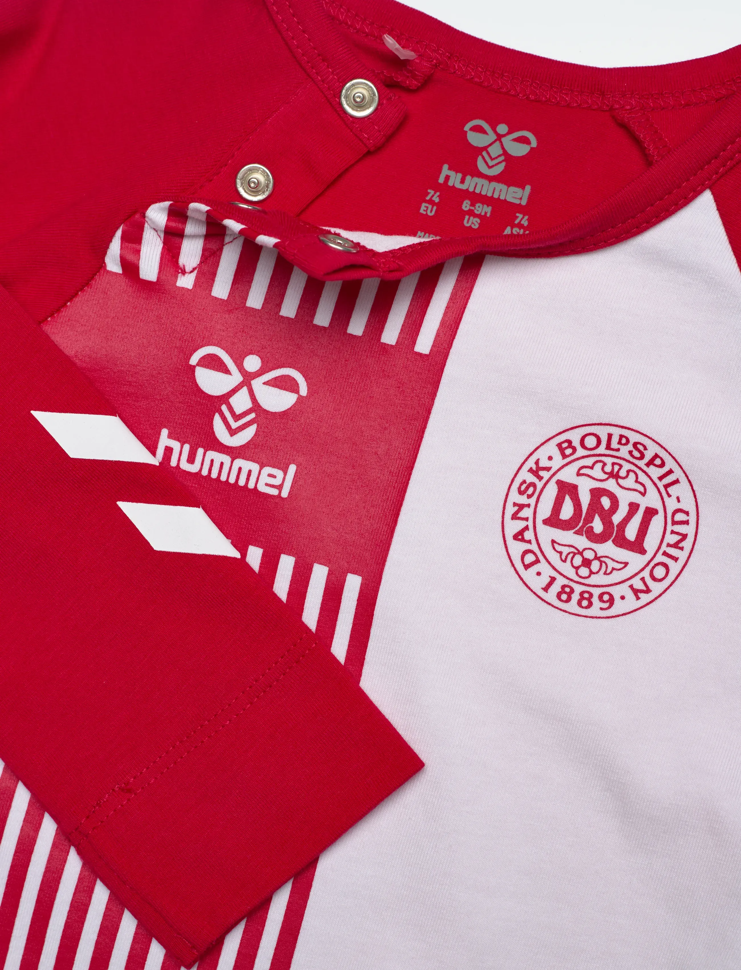 Hummel - hmlMINI DBU STRIPY BODY L/S - pikkade varrukatega - tango red - 2