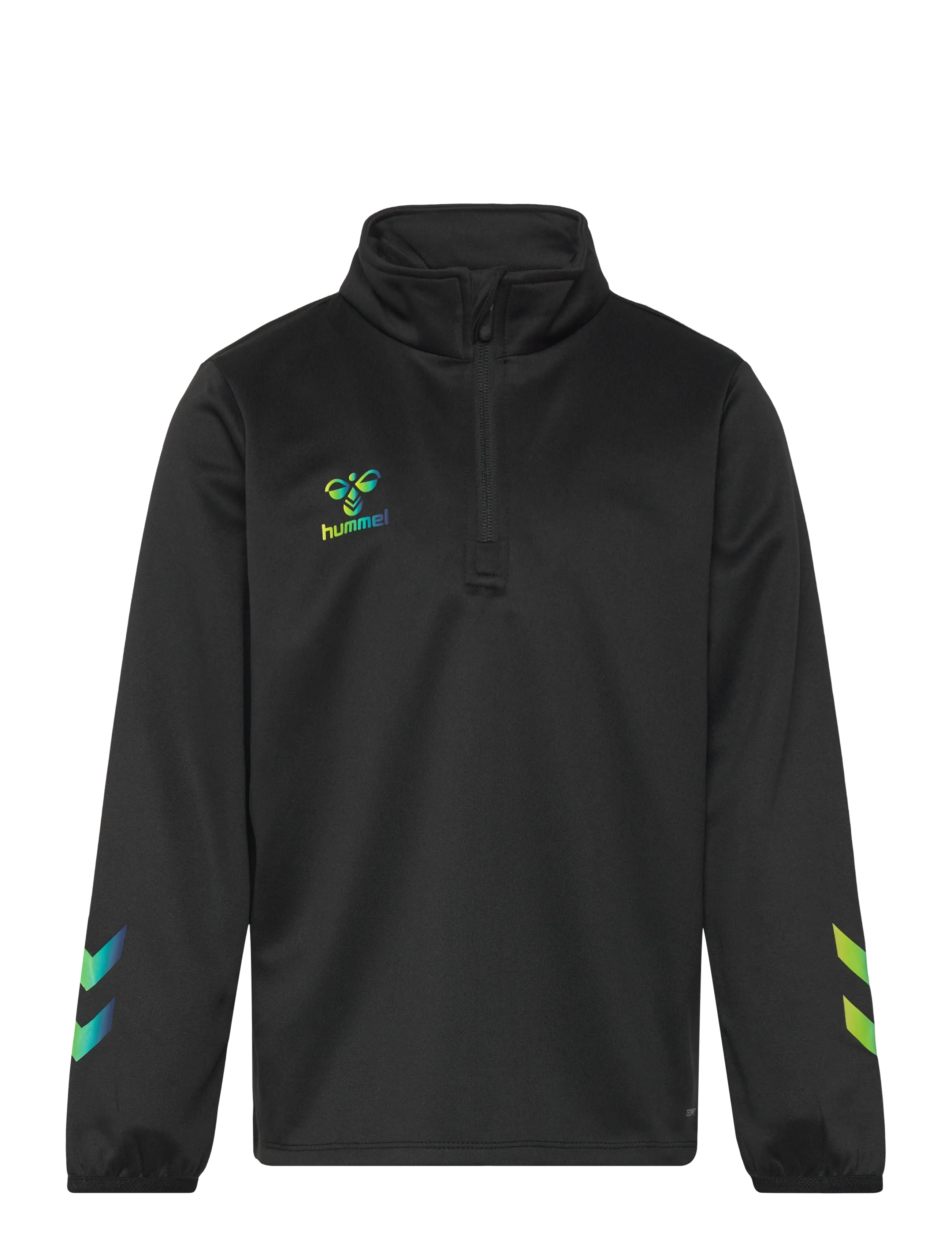 Hummel hmlSHIMMER HALF ZIP KIDS - Lapsed 98–134 - BLACK/LIMEADE / black
