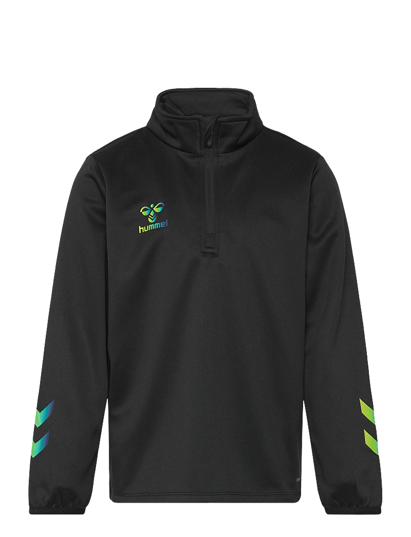 Hummel - hmlSHIMMER HALF ZIP KIDS - dressipluusid - black/limeade - 0