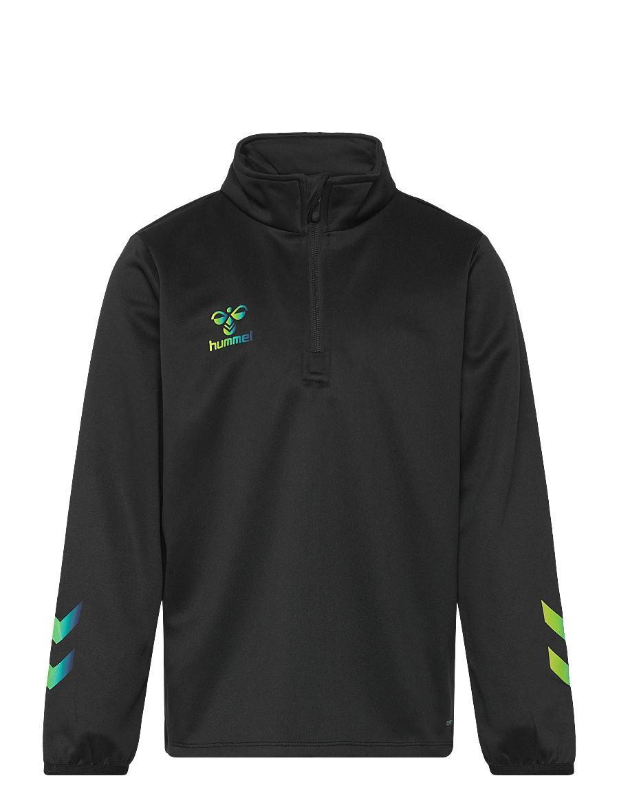 Hummel - hmlSHIMMER HALF ZIP KIDS - swetry - black/limeade - 0