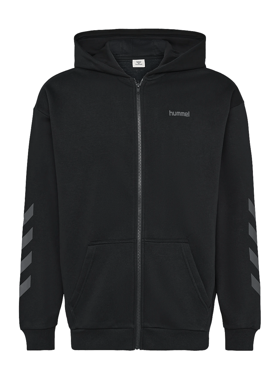 Hummel - hmlKEEPER CHEVRON ZIP HOODIE - sweatshirts - black - 0