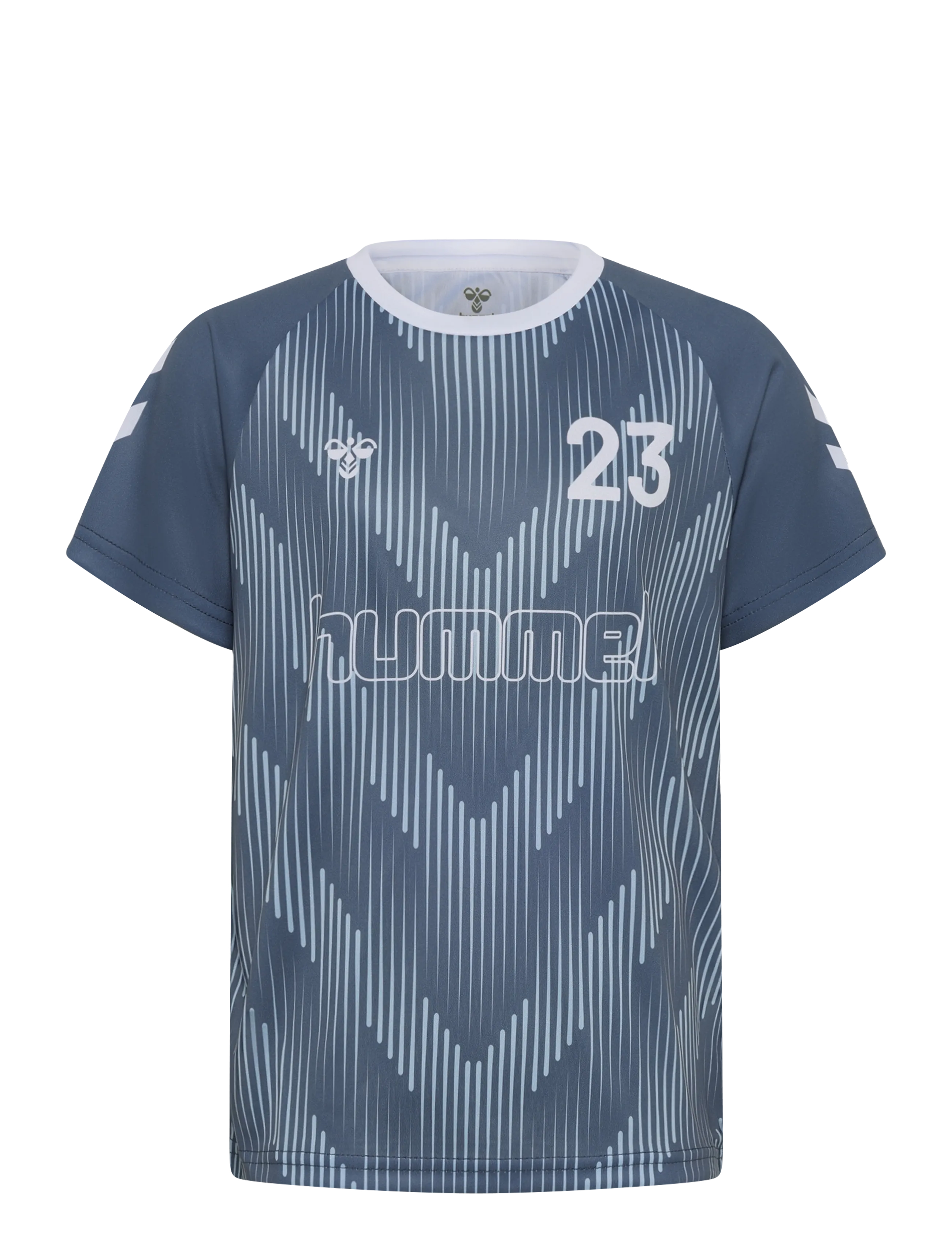 Hummel hmlJR REG SOCCER 12 T-SHIRT SS - Sports tops - FLINT STONE / grey