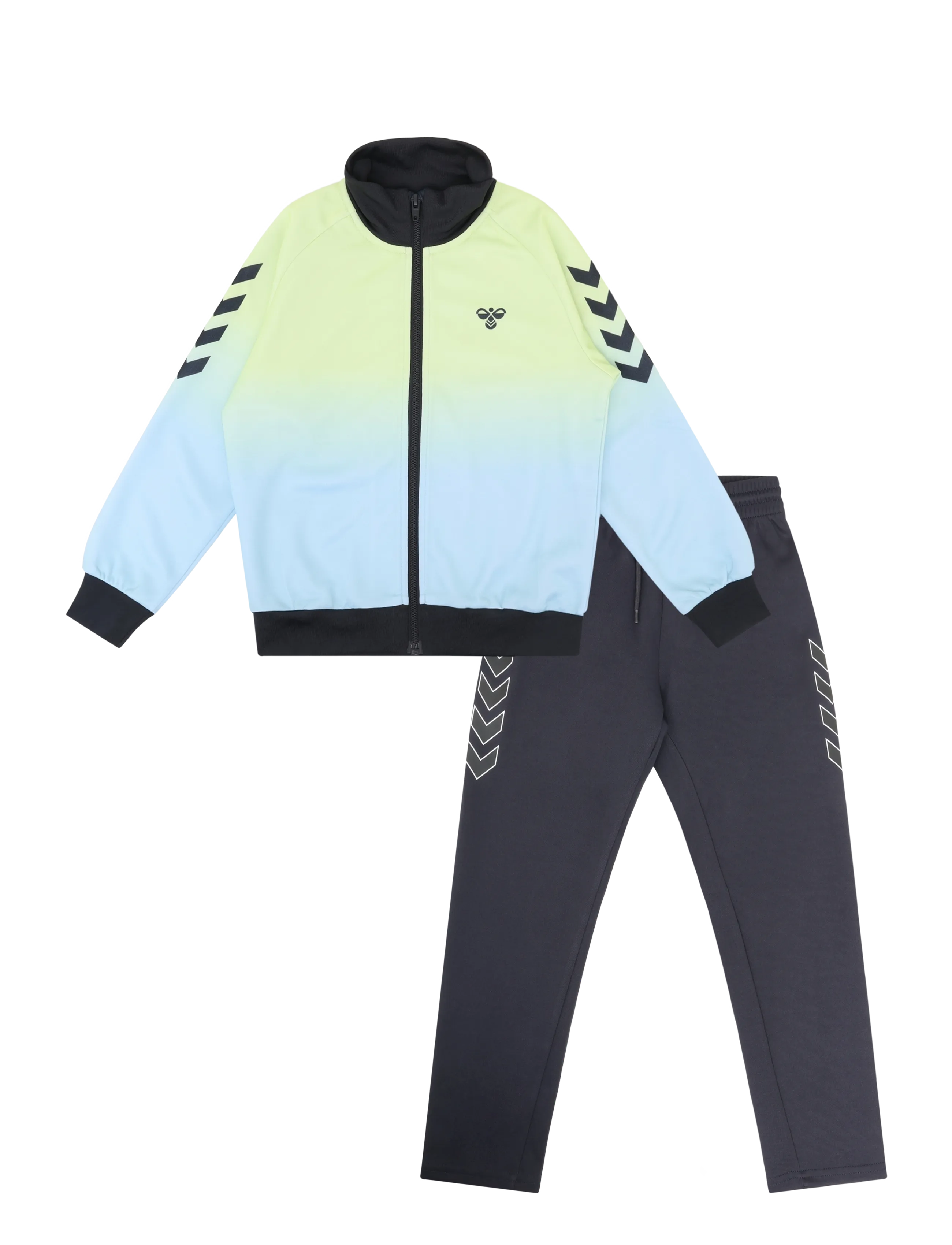Hummel hmlJR GRADIENT TRACK SUIT - Vaata kõiki - SHADOW LIME/BLACK / black