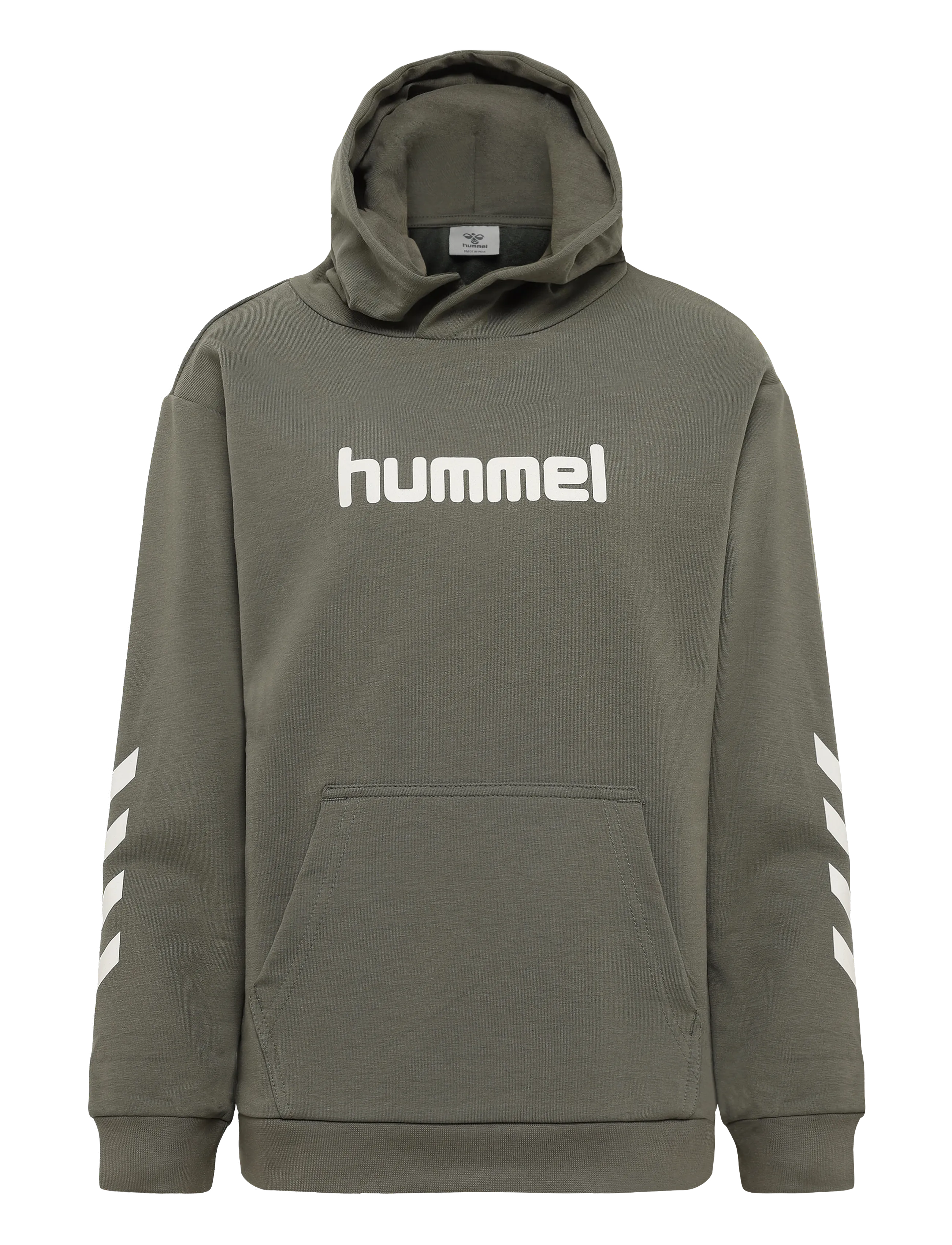 Hummel hmlJR REG LOGO HOODIE - Tøj - CASTOR GRAY / khaki/green
