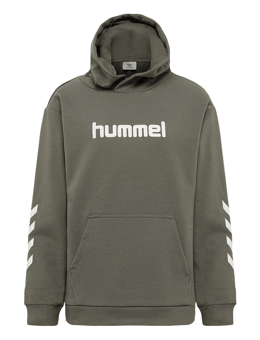 Hummel - hmlJR REG LOGO HOODIE - hættetrøjer - castor gray - 0