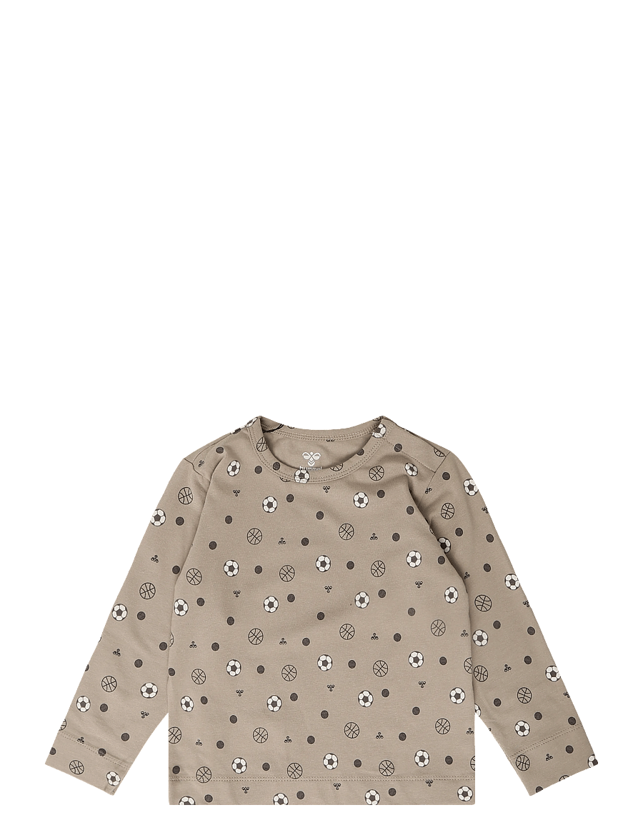 Hummel - hmlMINI AOP T-SHIRT L/S - langærmede t-shirts - vintage khaki - 0