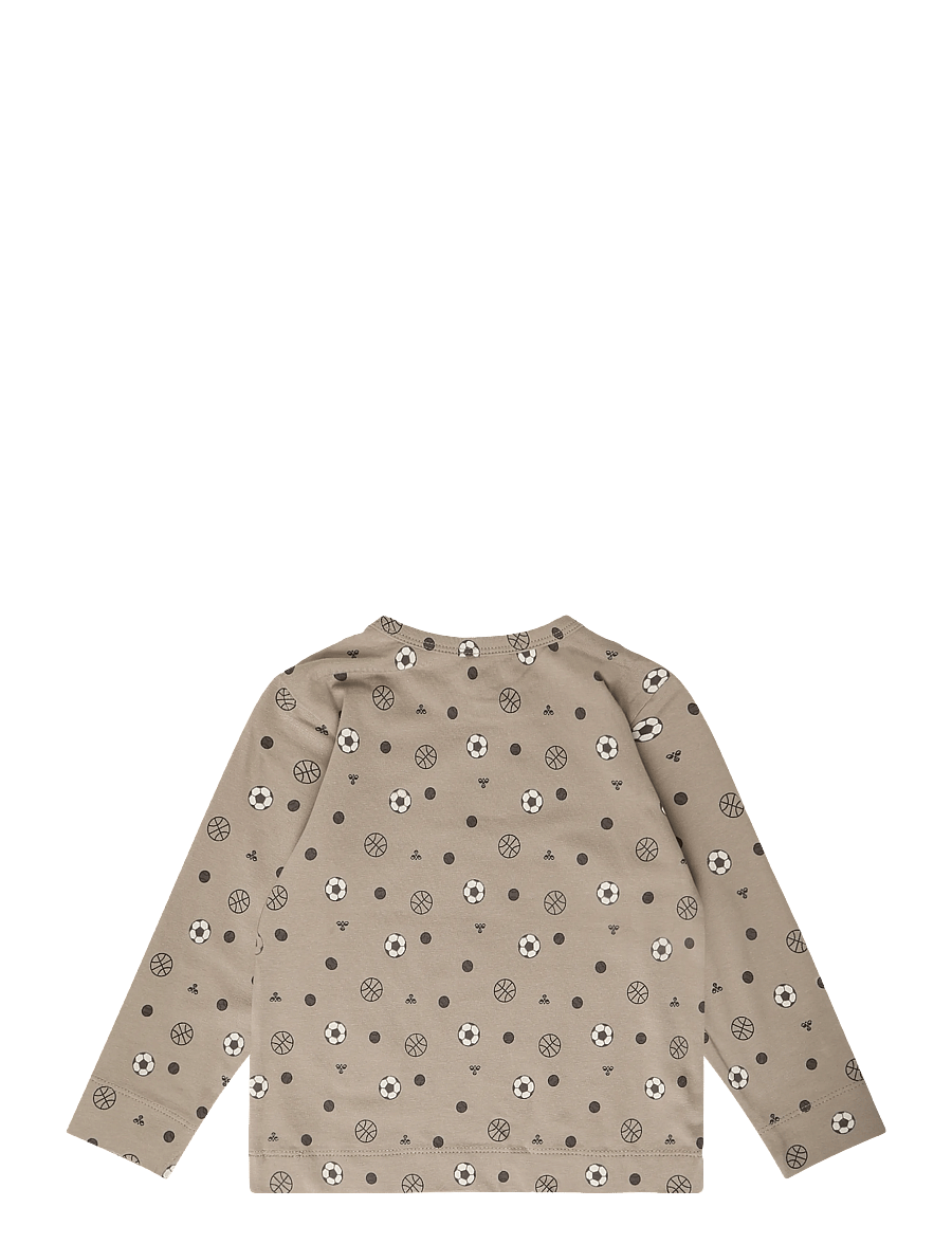 Hummel - hmlMINI AOP T-SHIRT L/S - langærmede t-shirts - vintage khaki - 1