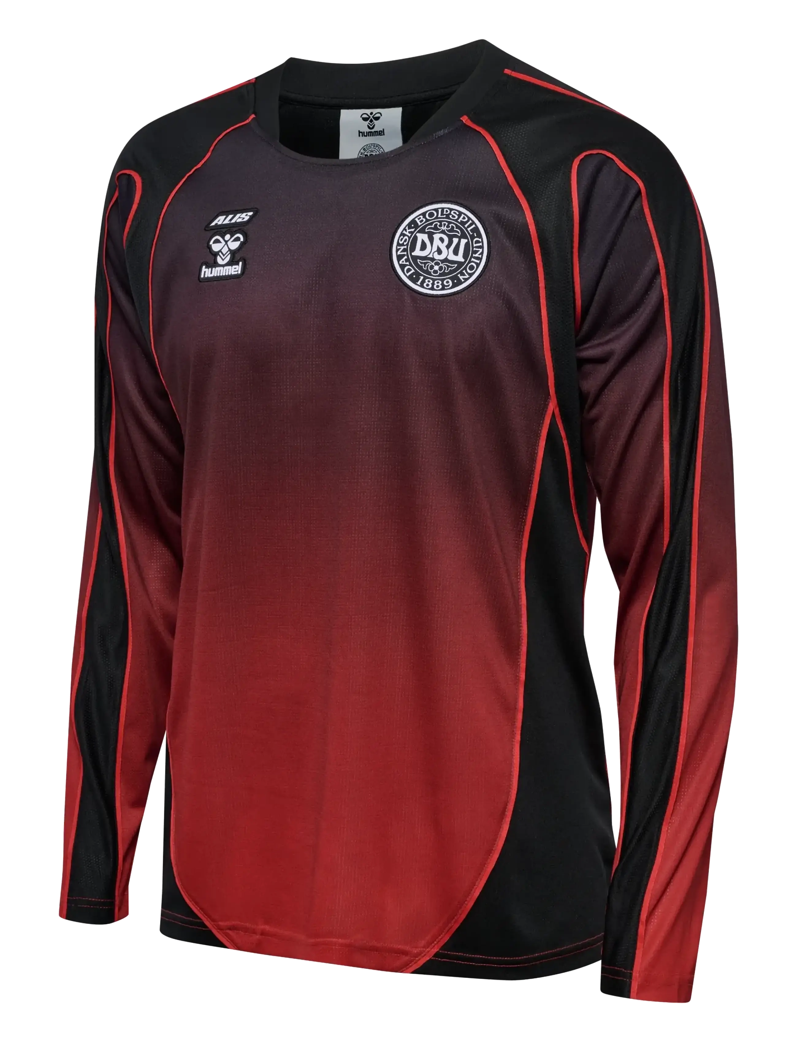 Hummel - DBU-ALIS 26 JERSEY L/S - fotbollströjor - black/red - 2