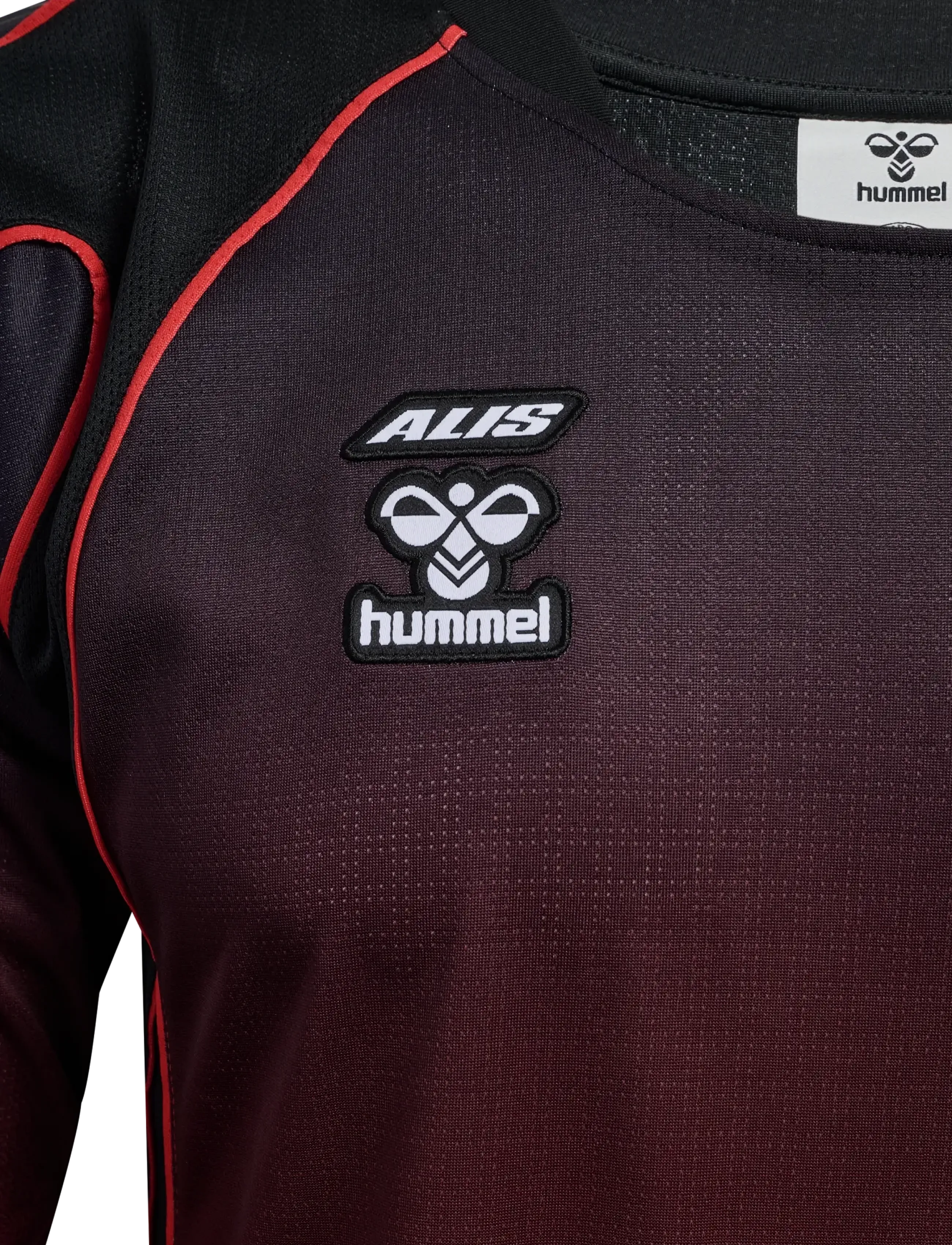 Hummel - DBU-ALIS 26 JERSEY L/S - fotbollströjor - black/red - 3