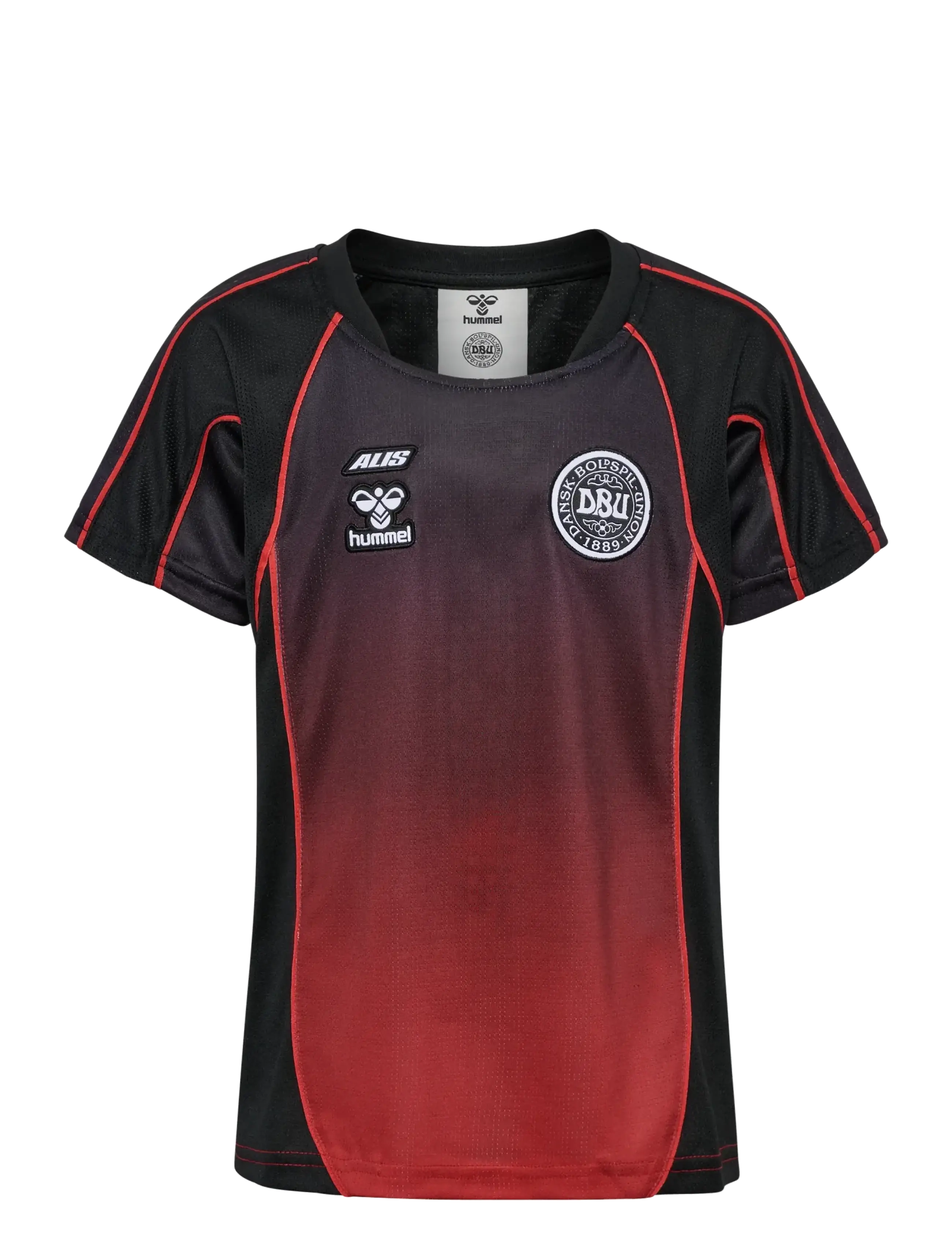 Hummel DBU-ALIS 26 JERSEY S/S KIDS - Oberteile - BLACK/RED / black