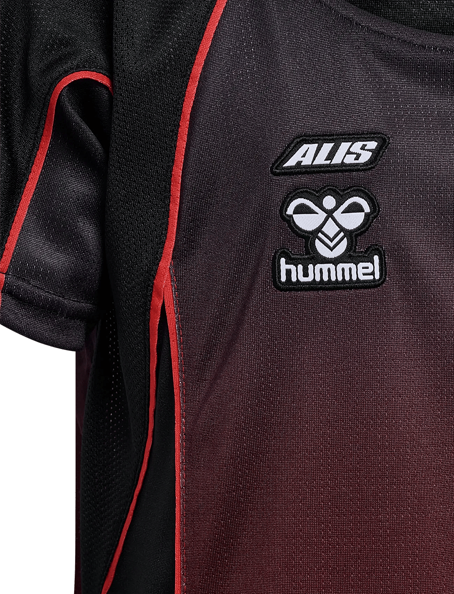 Hummel - DBU-ALIS 26 JERSEY S/S KIDS - black/red - 3