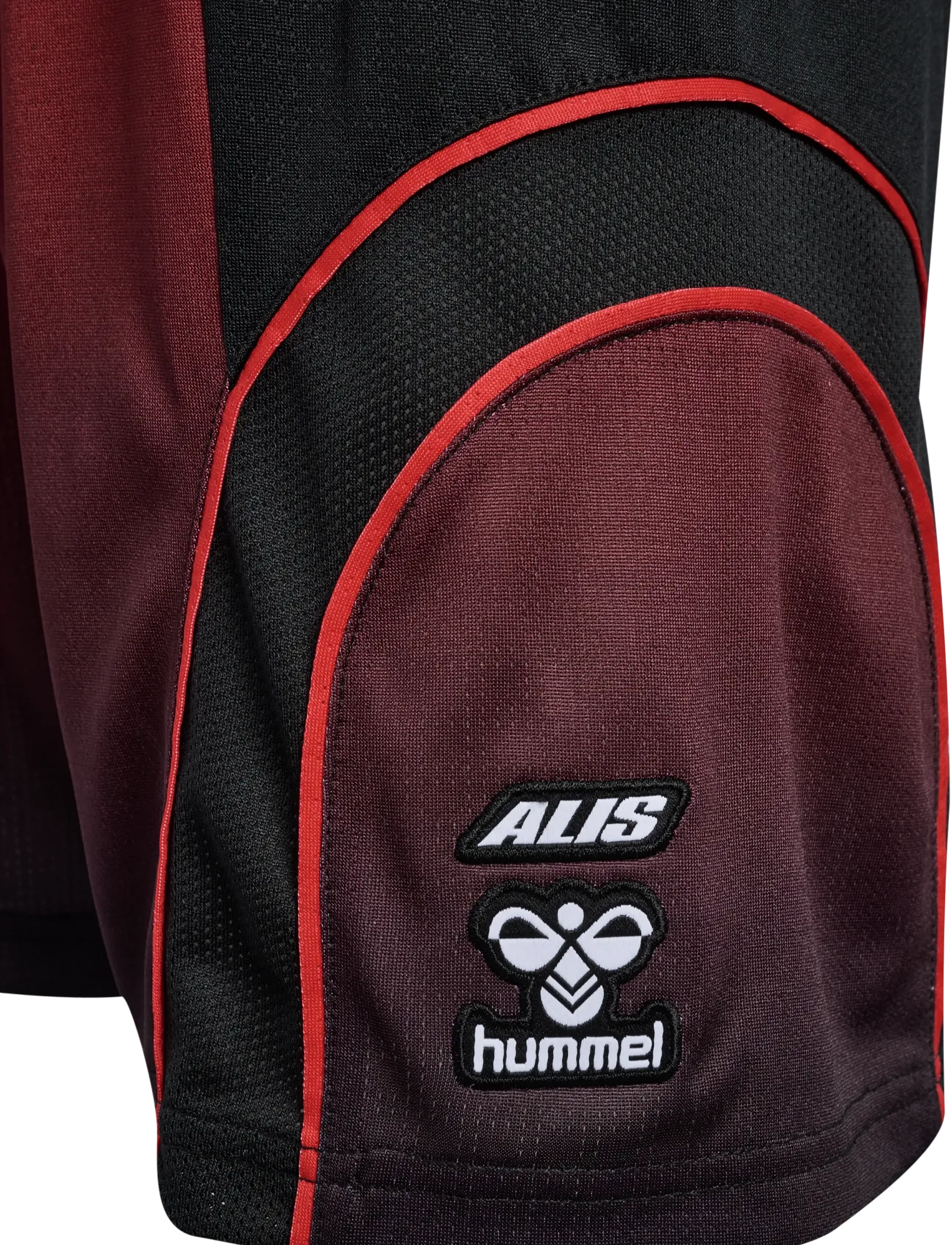 Hummel - DBU-ALIS 26 SHORTS KIDS - sport-shorts - black/red - 4