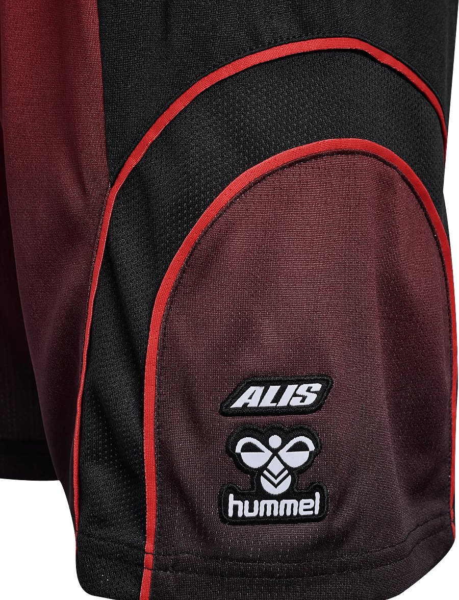 Hummel - DBU-ALIS 26 SHORTS KIDS - sport-shorts - black/red - 4