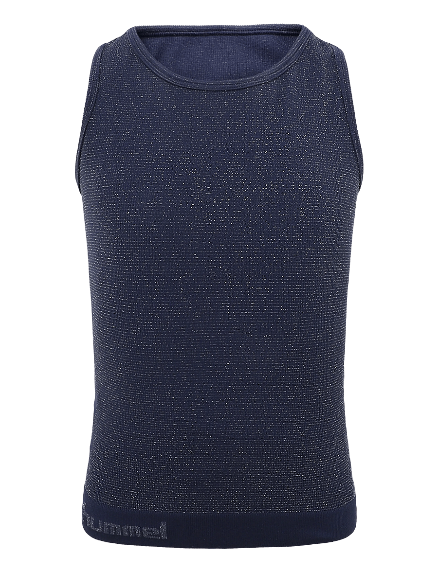 Hummel - hmlJR SEAMLESS GLITTER TANK TOP - sportoberteile - dress blues - 0