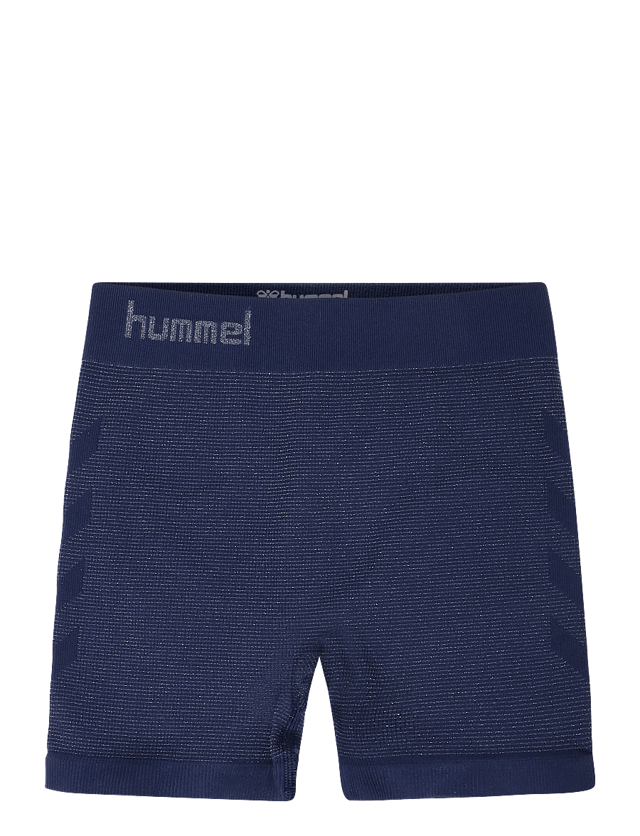Hummel - hmlJR SEAMLESS GLITTER SHORT TIGHTS - cycling shorts - dress blues - 0
