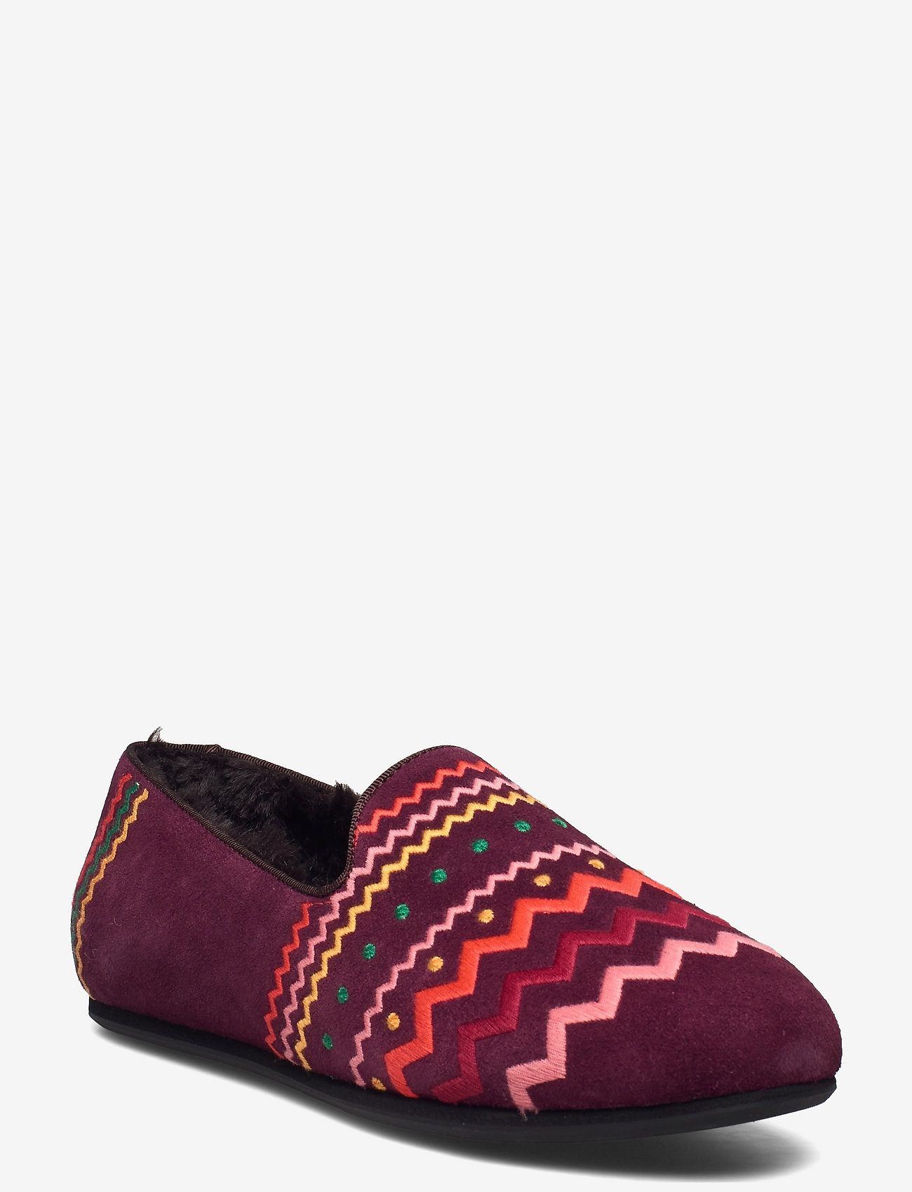 Hums - Hums color zigzag loafer - hjemmesko - red - 0