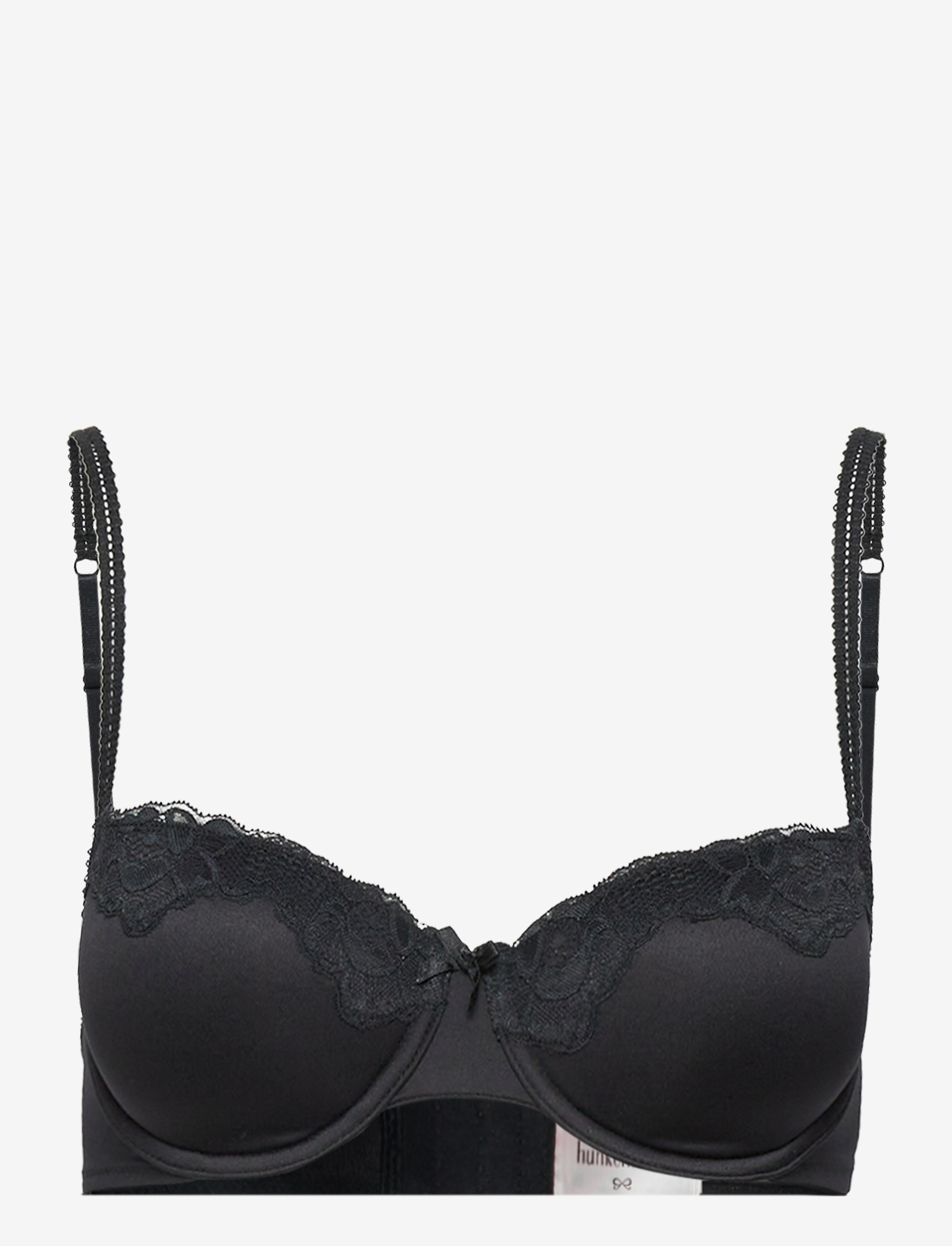 Secret Lace Padded Underwired Bra - BLACK