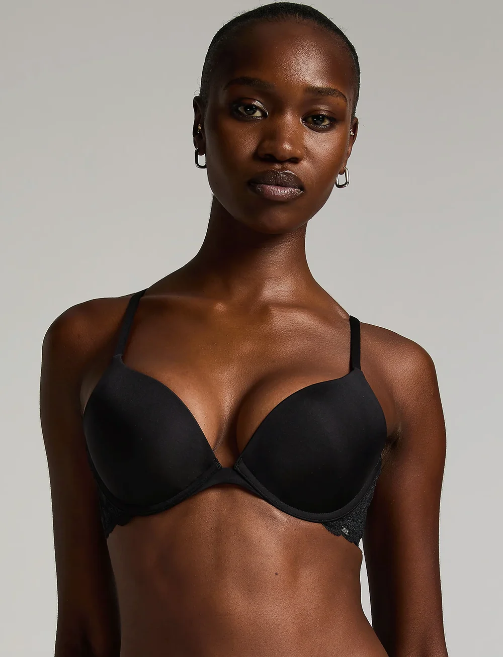 Hunkemöller - Angie Padded Underwired Push-Up Bra - push up bras - black - 0