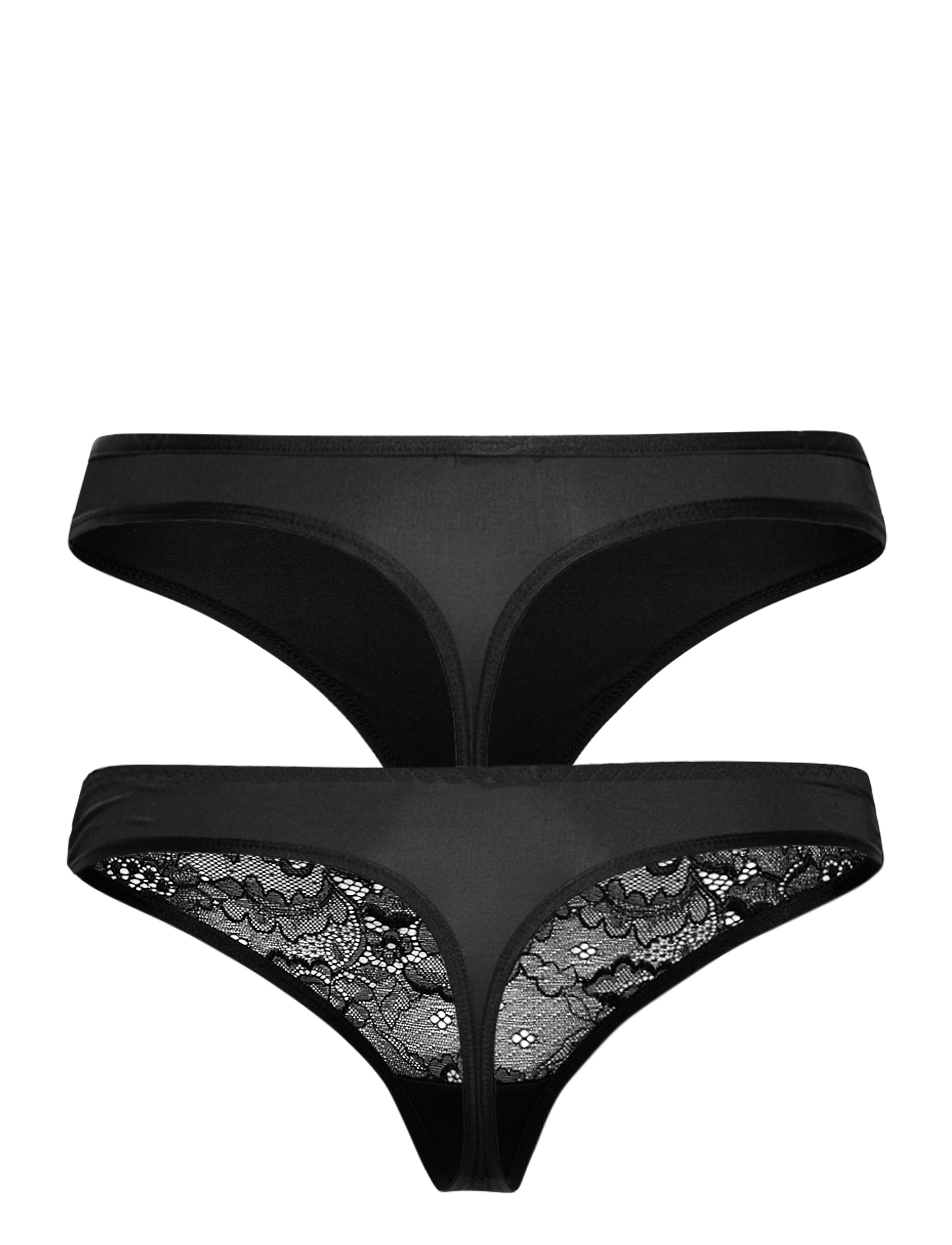 Hunkemöller - 2-pack Angie string - stringtrusser - black - 5
