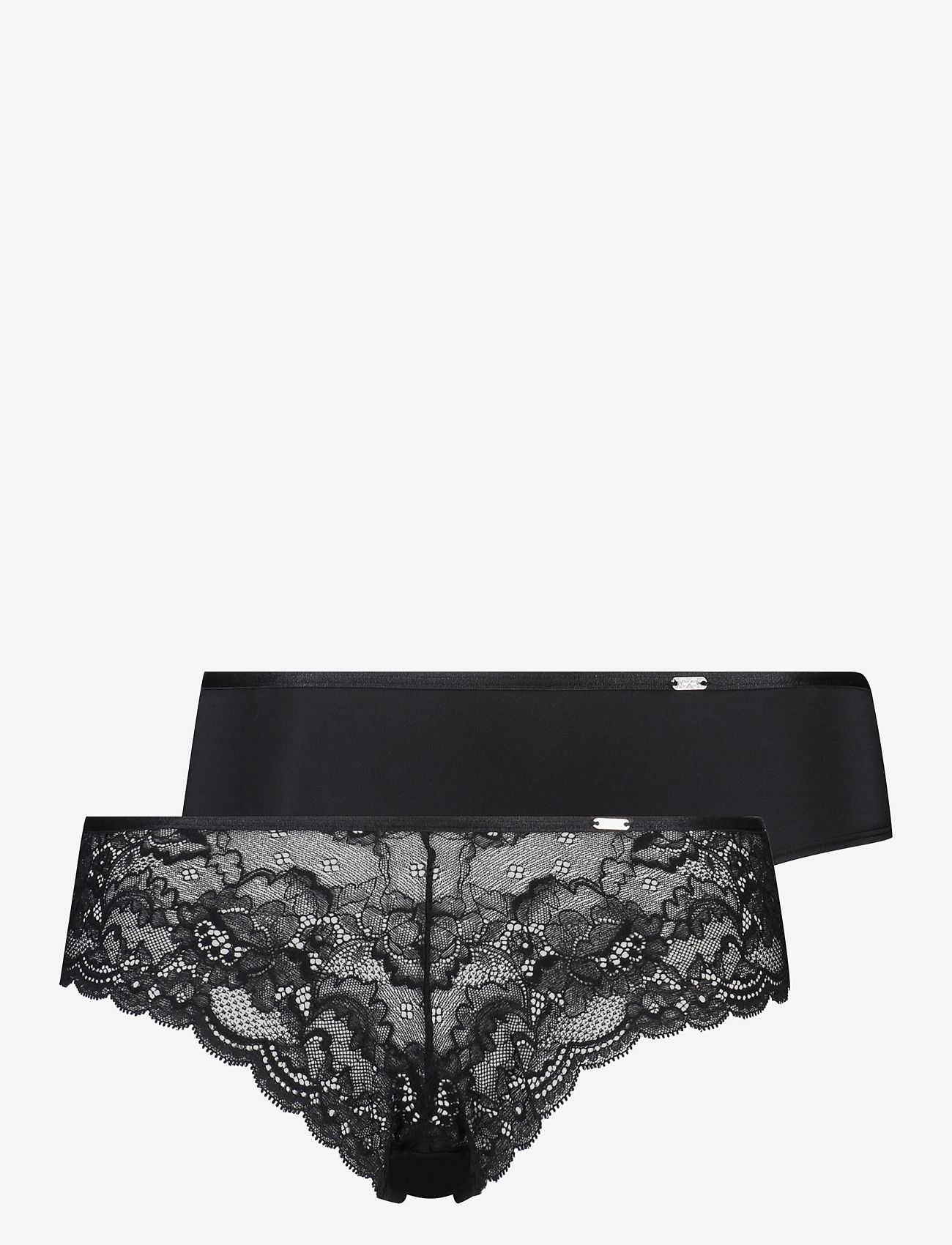 Hunkemöller - 2-pack Angie brasilian - brasiilia stiilis aluspüksid - black - 1