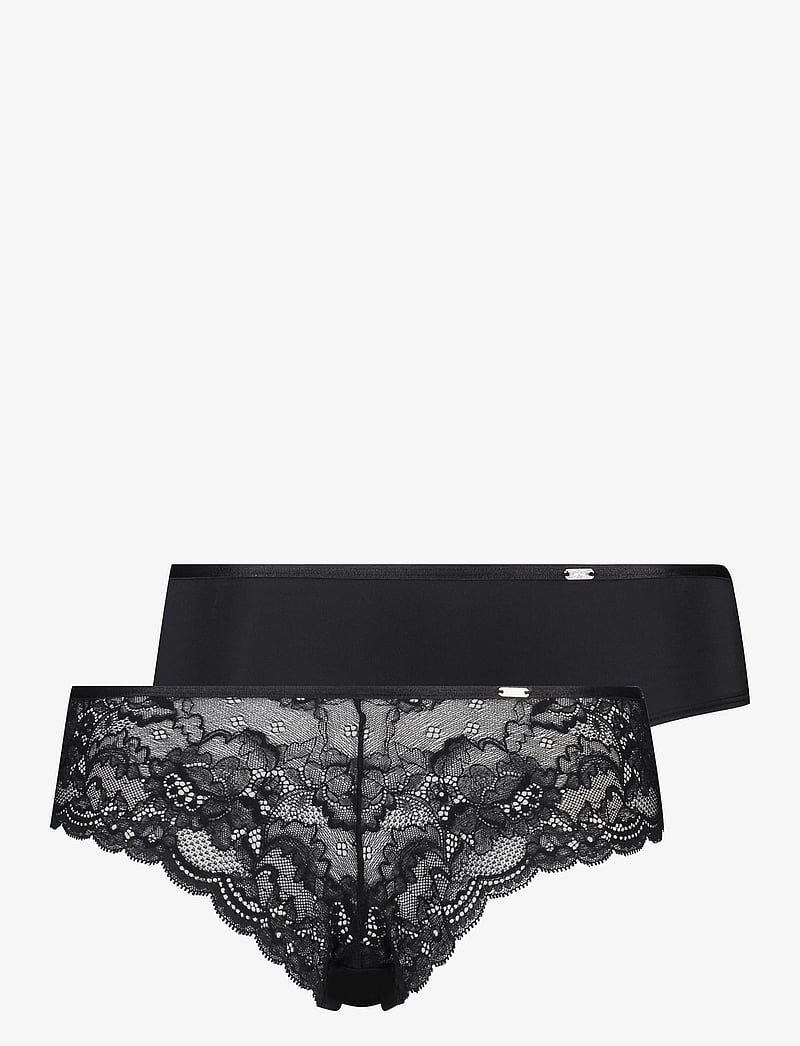 Hunkemöller - 2-pack Angie brasilian - brasiilia stiilis aluspüksid - black - 1