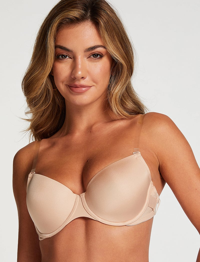 Hunkemöller - Transparant back pd - push up bhs - rugby tan - 0