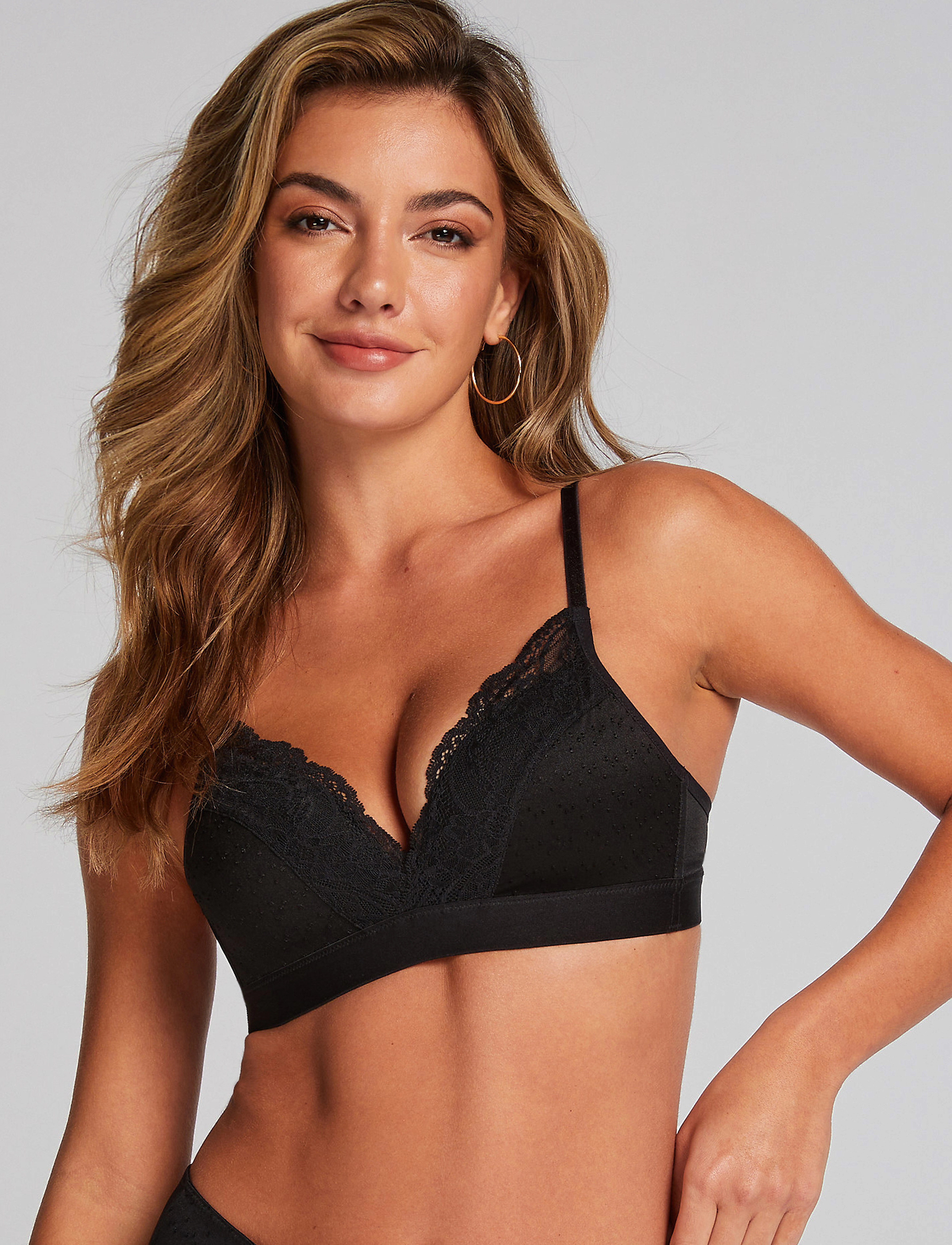 Hunkemöller Sophie non wired pp - Pesu ja aluspesu - CAVIAR / black