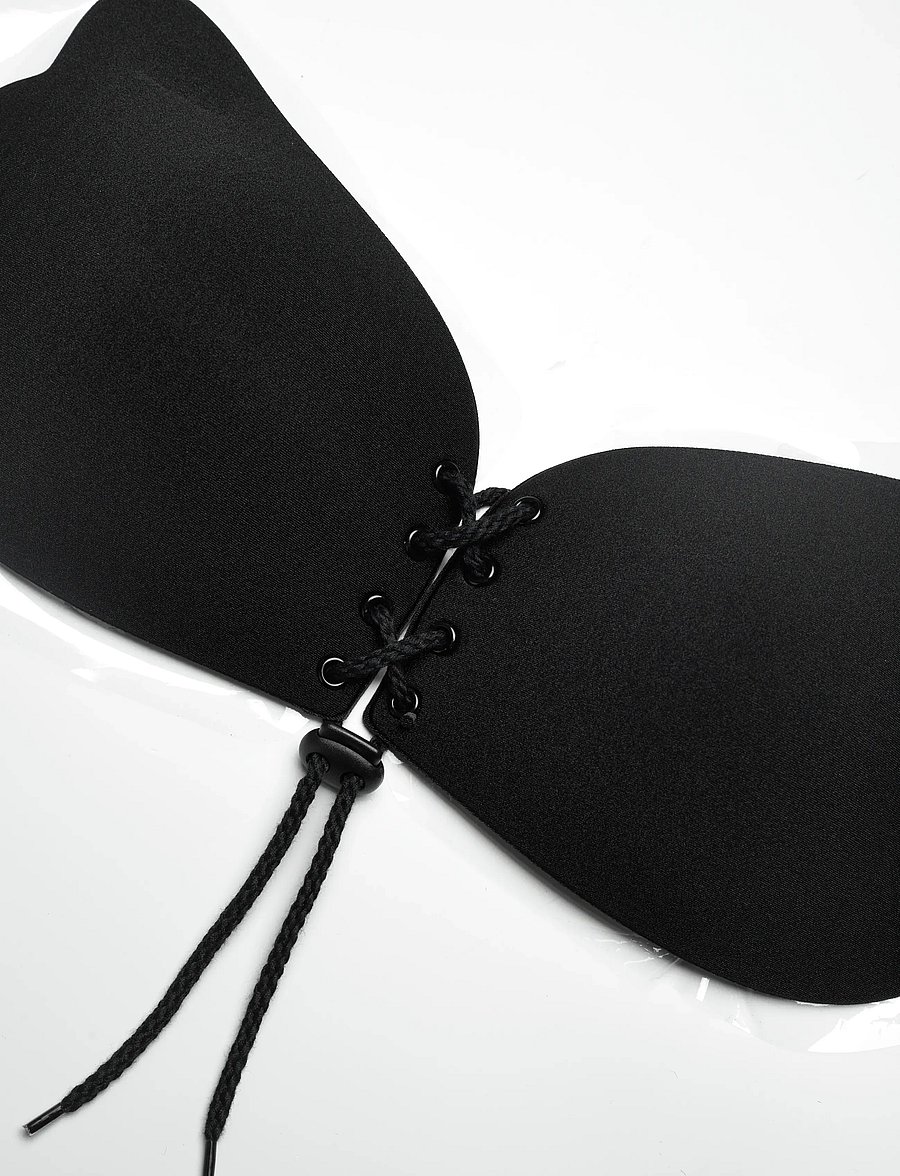 Hunkemöller - Wing PU stick on bra - push up bh'er - black - 1