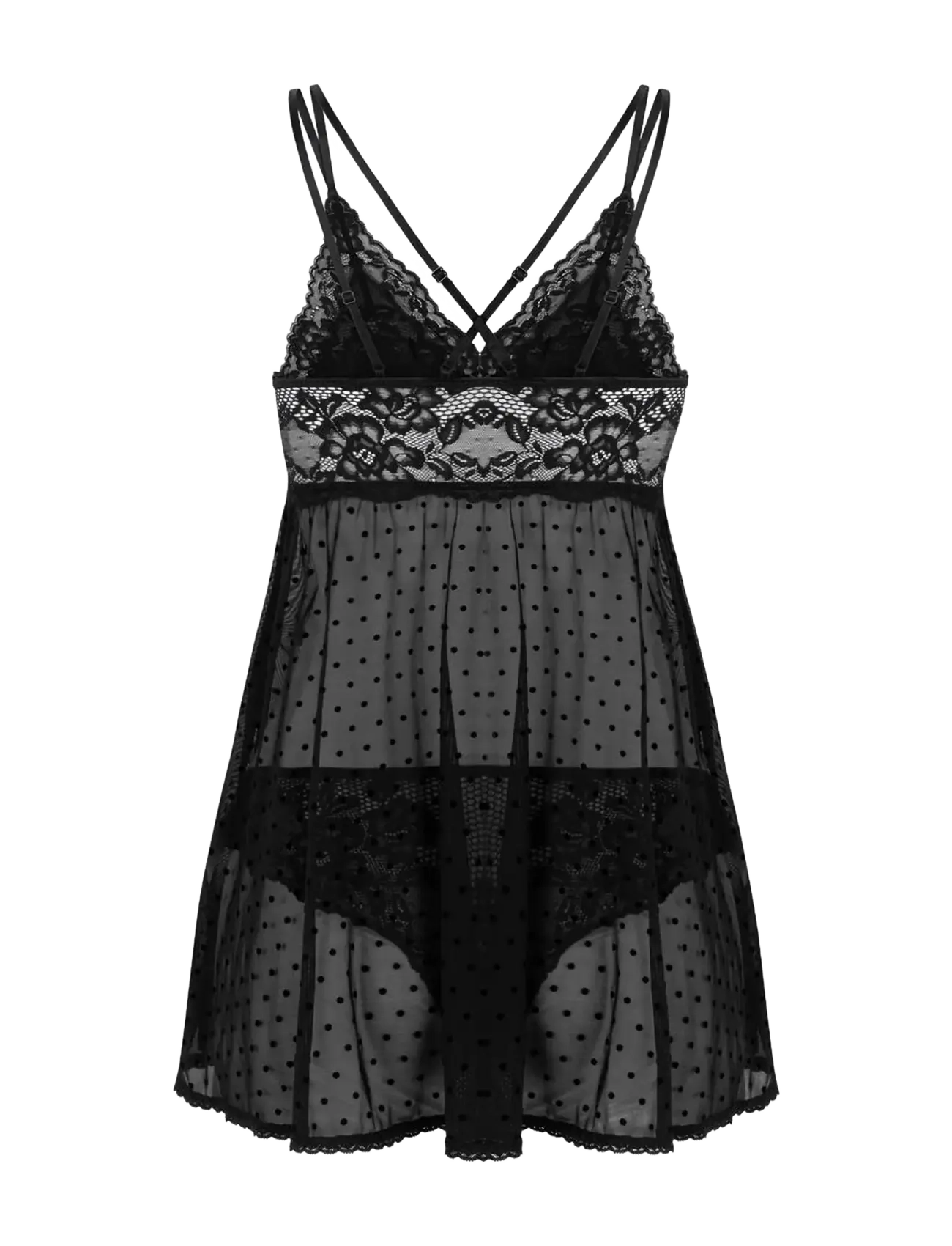 Hunkemöller - BD Dot Mesh Lace Beatriz - die niedrigsten preise - black - 3