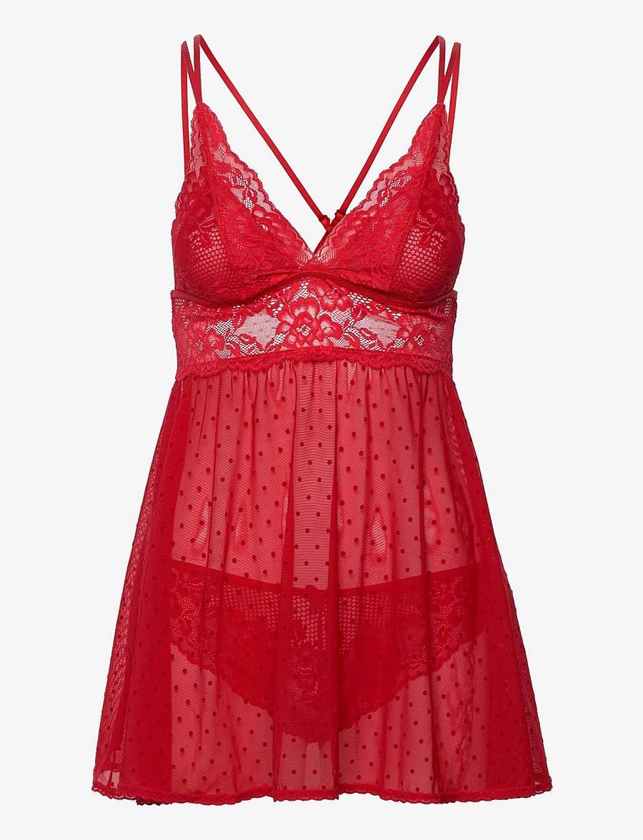 Hunkemöller - Beatriz Babydoll - naktiniai marškiniai - tango red - 1