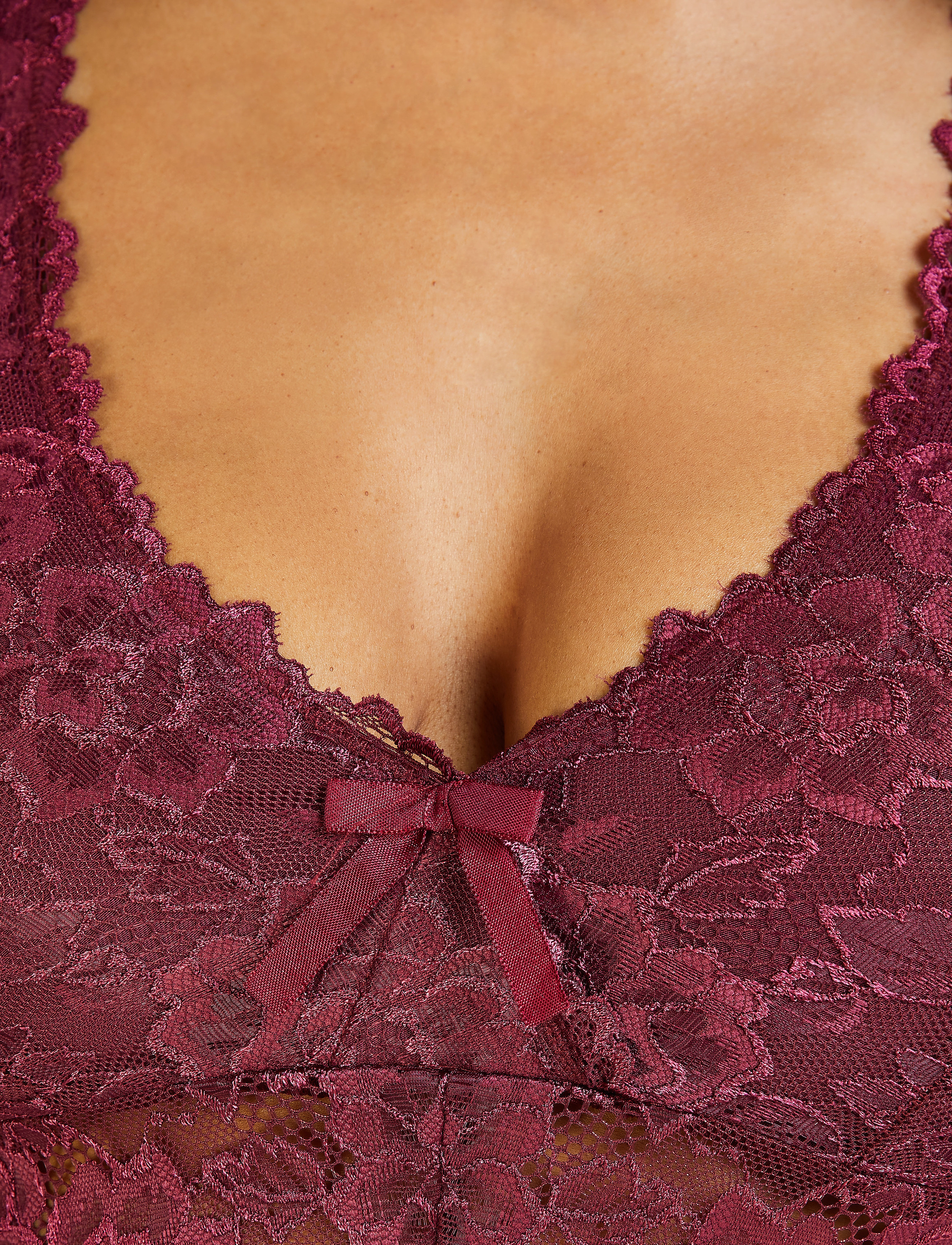 Hunkemöller - SD Nora Lace Long - windsor wine - 3